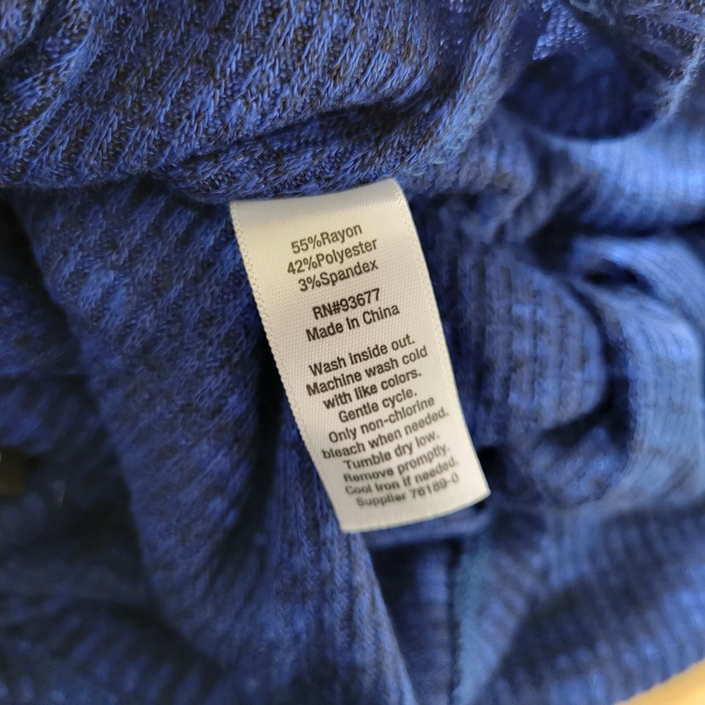 Ana Women Sweater Extra Large XL Long Sleeve Tunic Blue Lightweight Casual Sheer