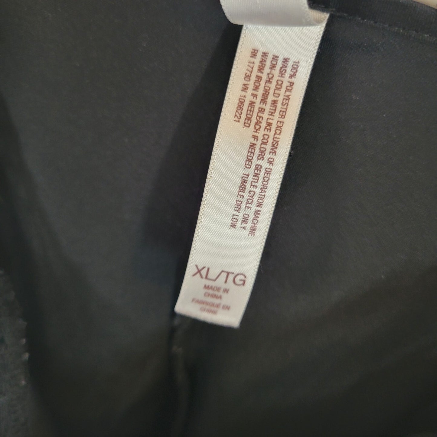 Gilligan OMalley Womens Slip XL Adjustable Spaghetti Black Lace Trim Polyester