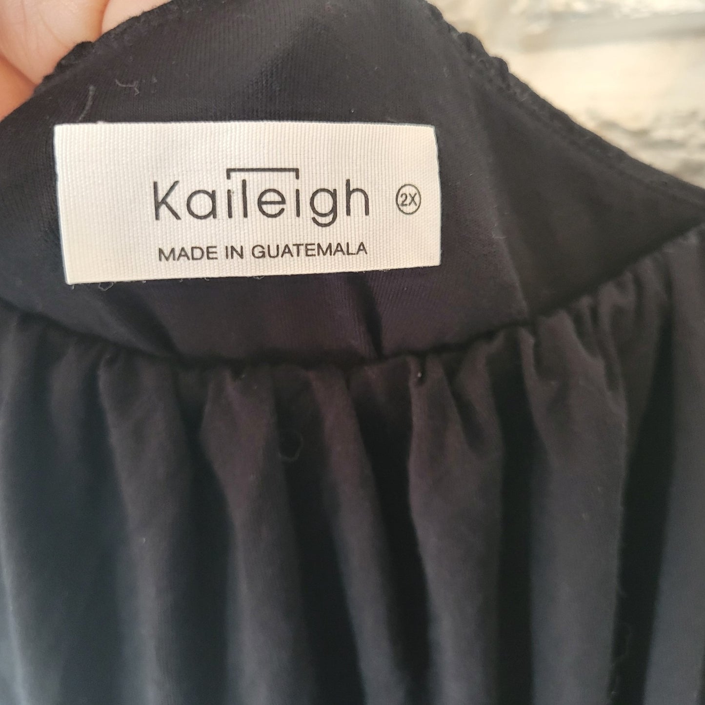 Kaileigh Womens Jumpsuit 2X Plus Sleeveless Spaghetti Black Pockets Casual Comfy