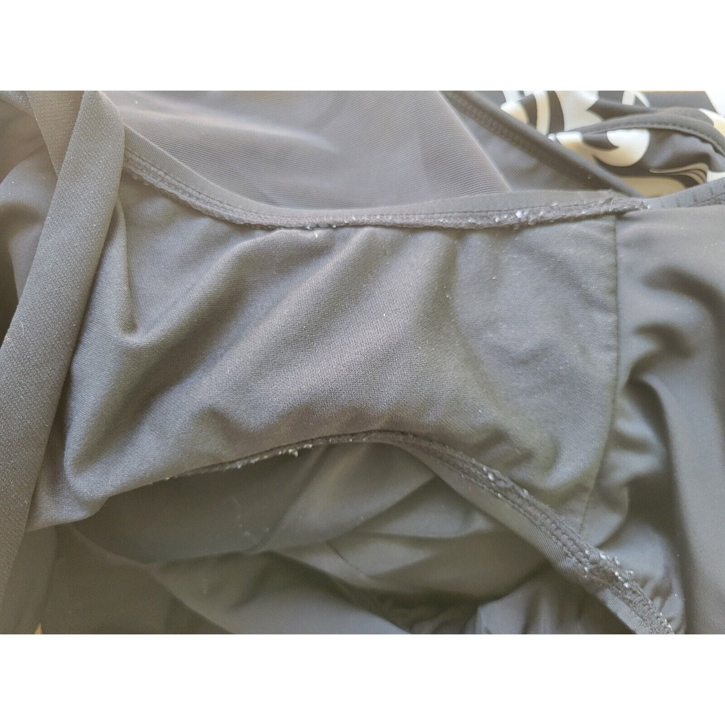 Great Lengths Womens Swimsuit 22 One Piece Skirted Black Adjustable Spaghetti