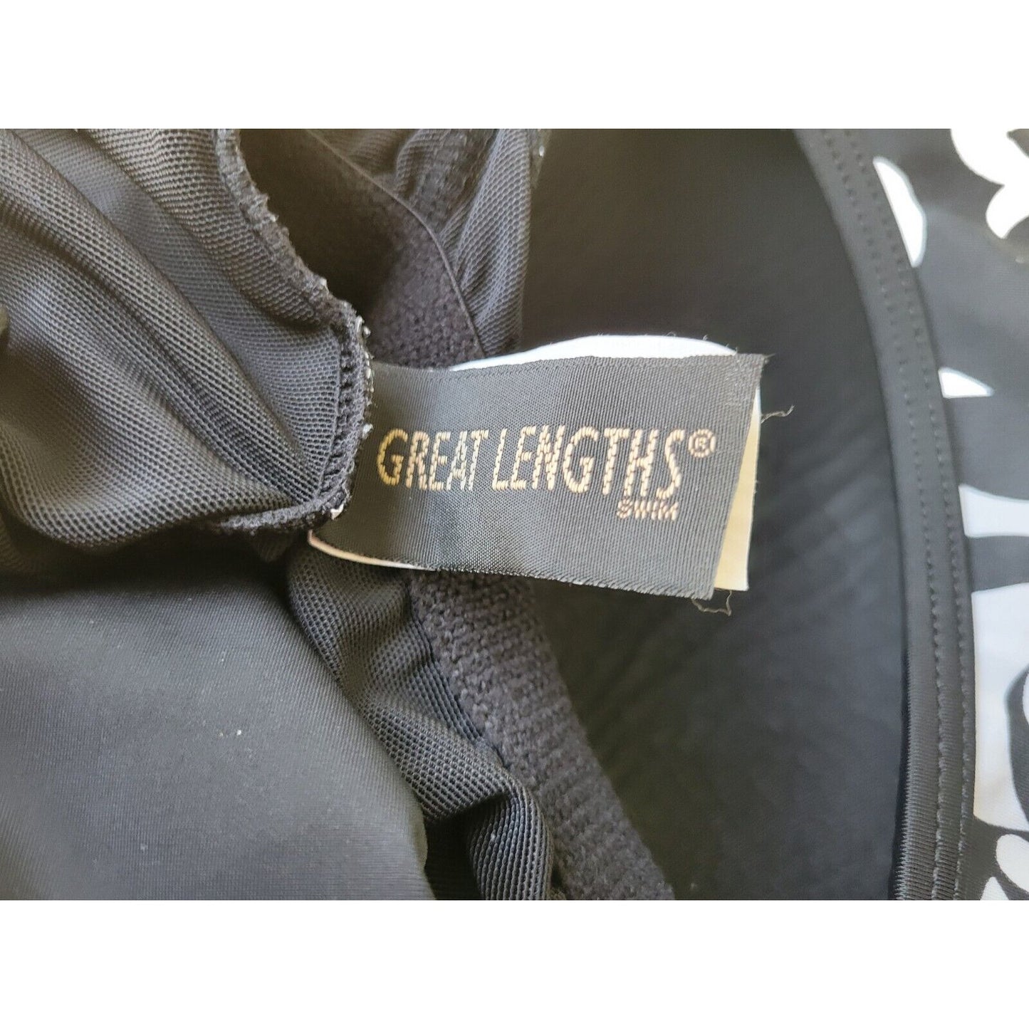 Great Lengths Womens Swimsuit 22 One Piece Skirted Black Adjustable Spaghetti