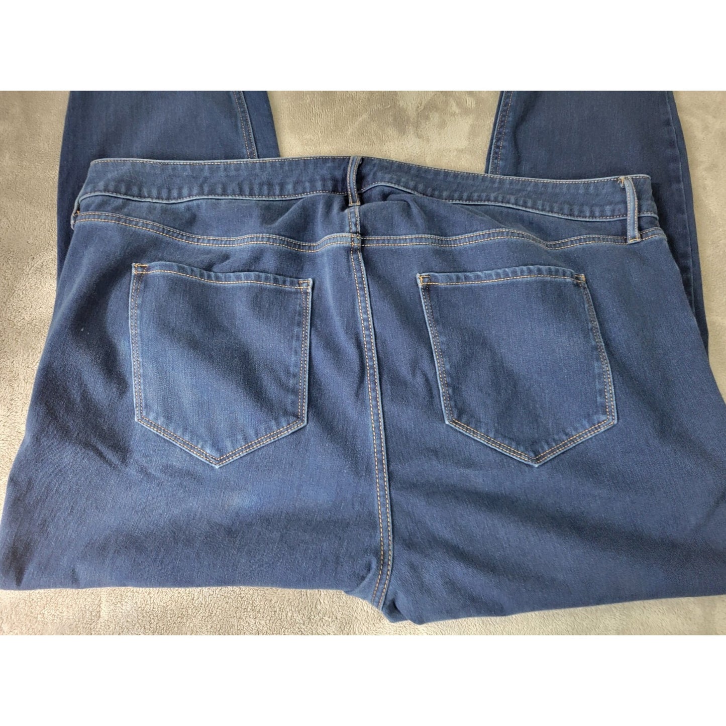 Old Navy Rockstar Womens Jeans 26 Plus Super Skinny Slim Pockets Dark Blue Zip