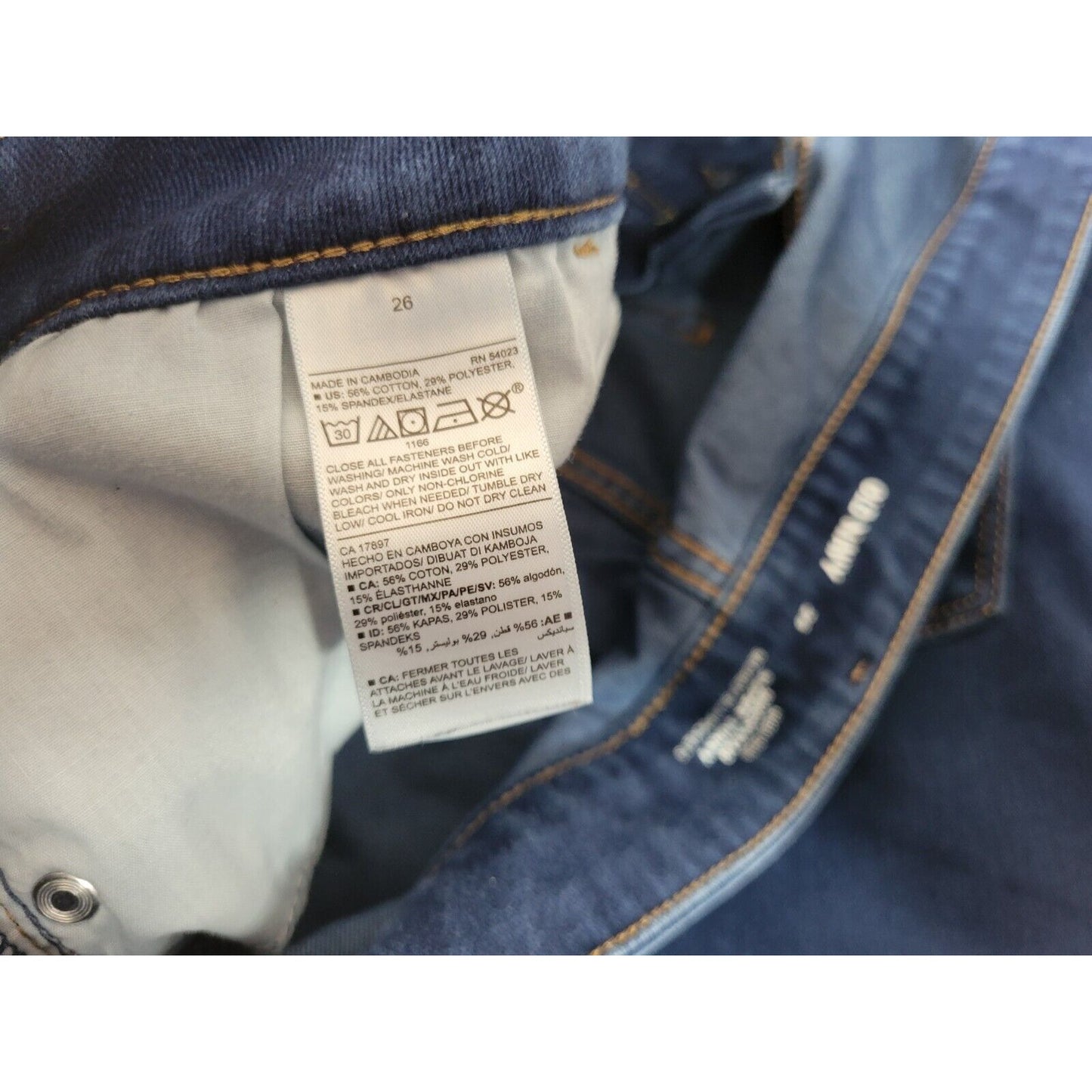 Old Navy Rockstar Womens Jeans 26 Plus Super Skinny Slim Pockets Dark Blue Zip