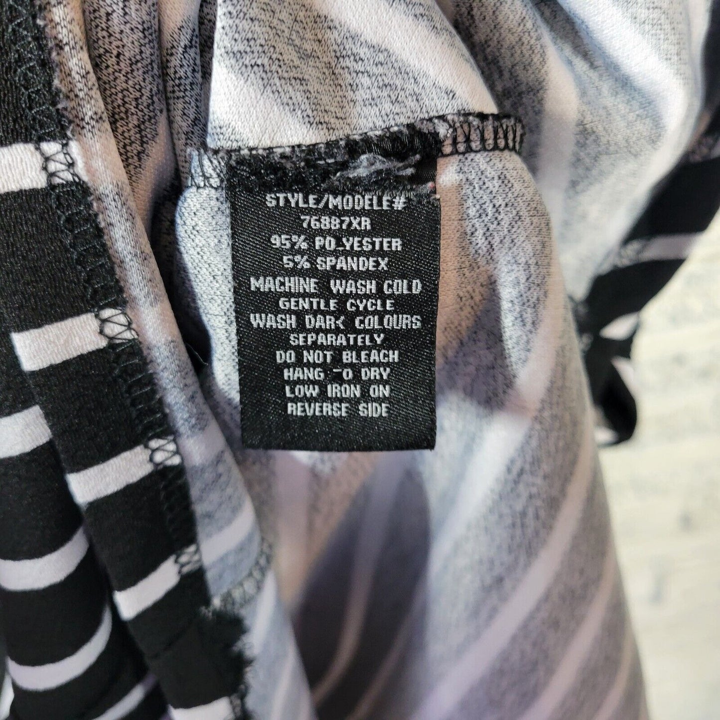 Rouge Womens Dress 4X Plus Sleeveless Mini Black Stripe Lightweight Poly Blend