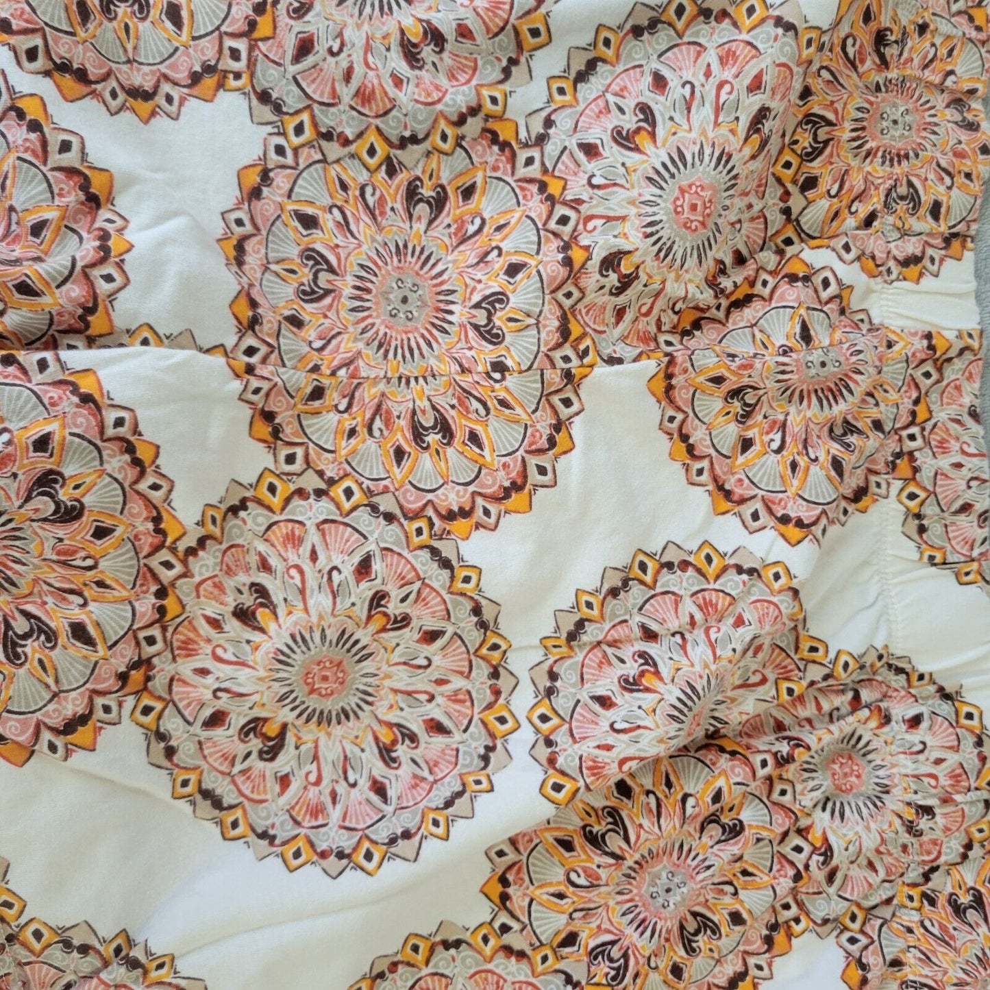 Cacique Womens Pajama Sleep Shorts 22 24 Orange Gray Geometric Cotton Pull On