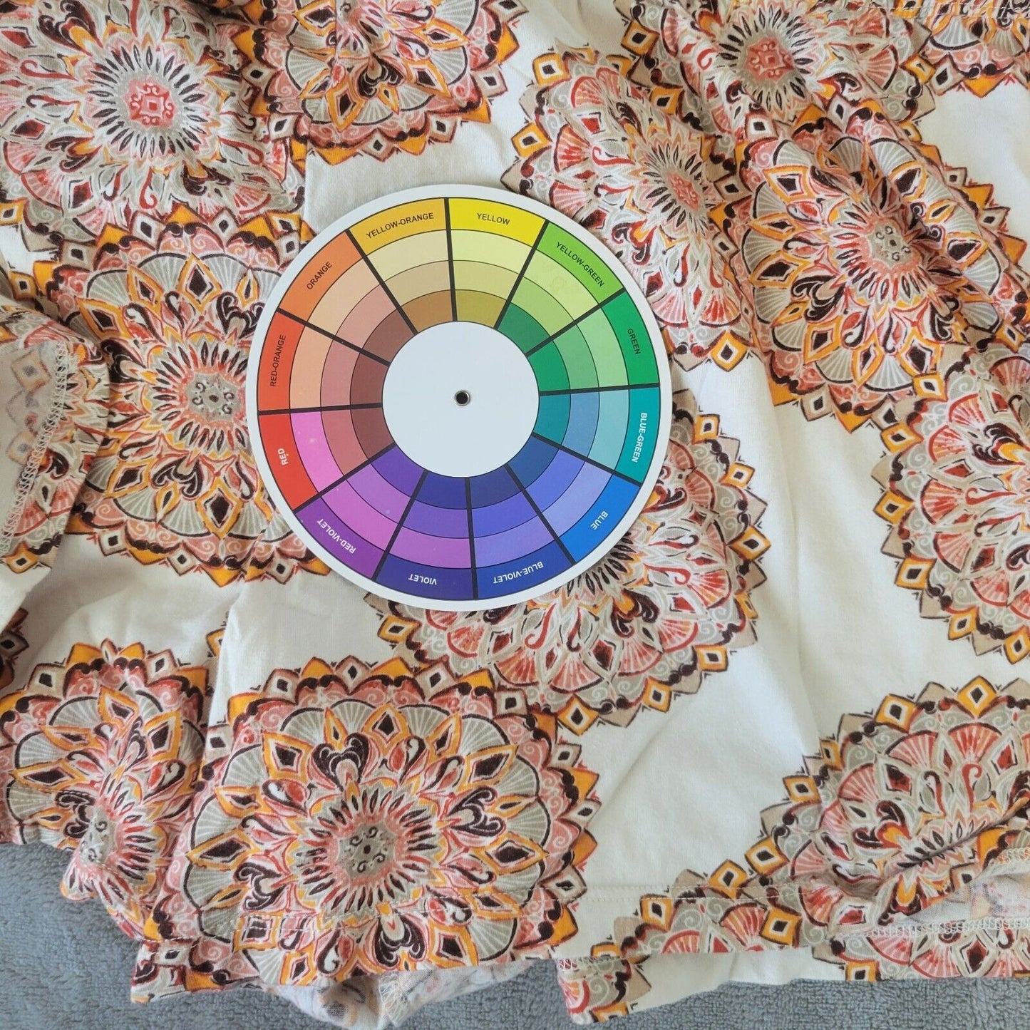 Cacique Womens Pajama Sleep Shorts 22 24 Orange Gray Geometric Cotton Pull On