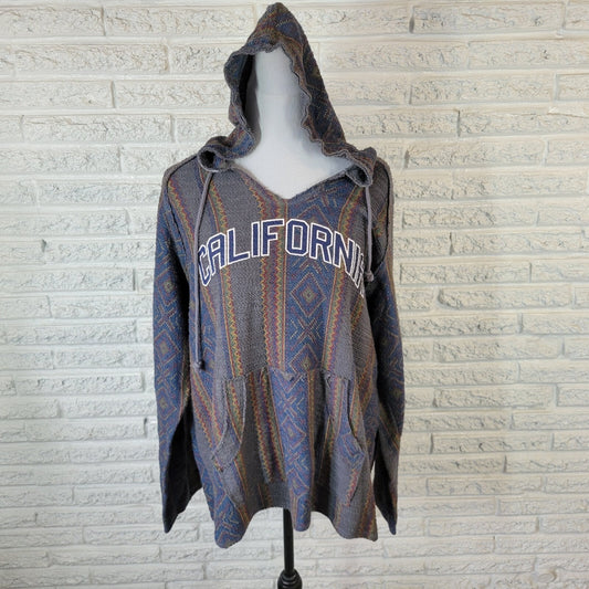 American Crown Womens Top 2XL Plus Hoodie Knit California Southwestern Comfy