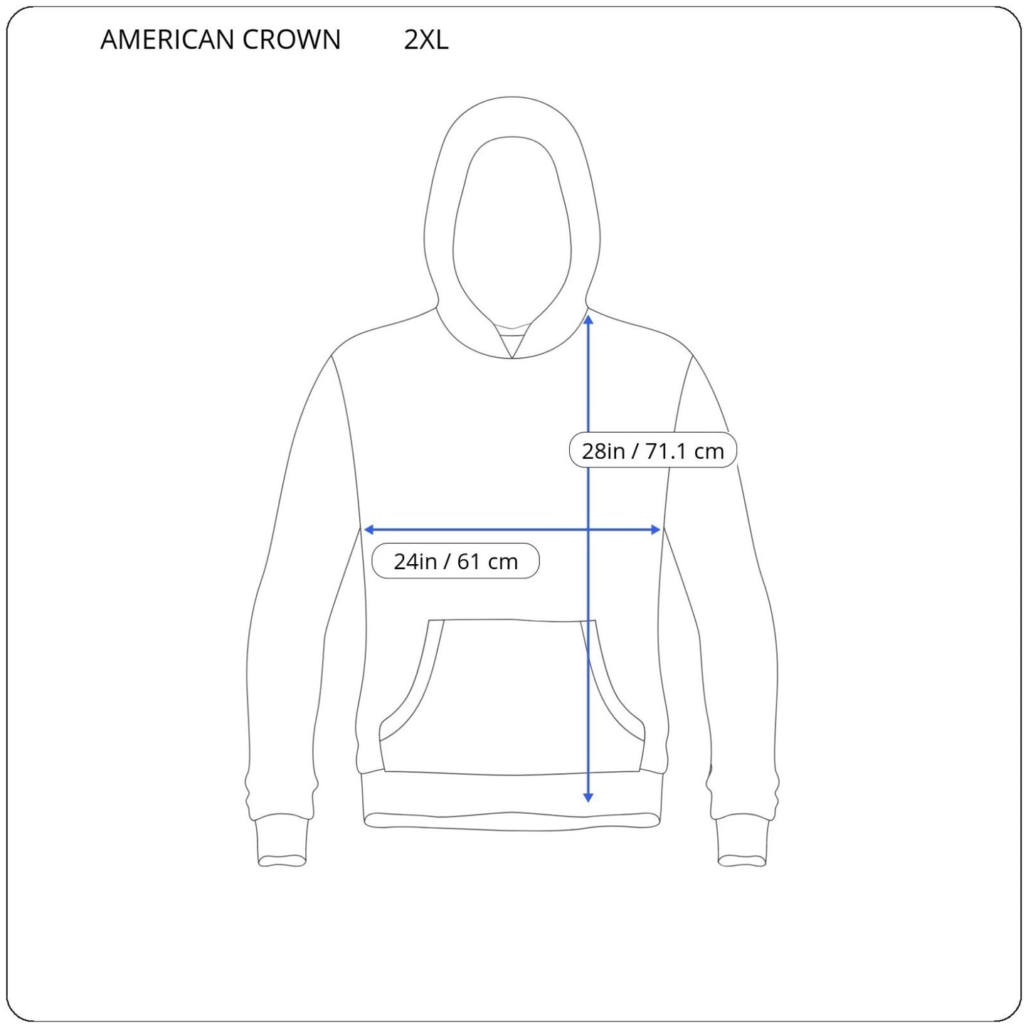 American Crown Womens Top 2XL Plus Hoodie Knit California Southwestern Comfy