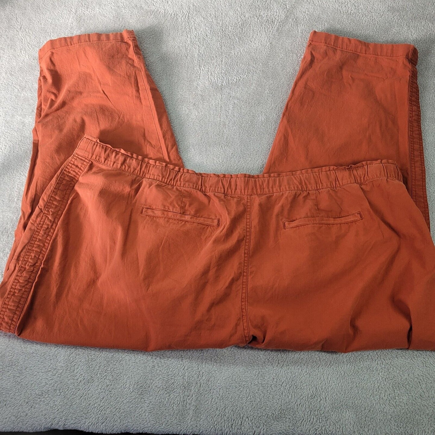 Sonoma Womens Pants 3X Plus Paper Bag Drawsting Pull On Crop Brown Cotton Blend