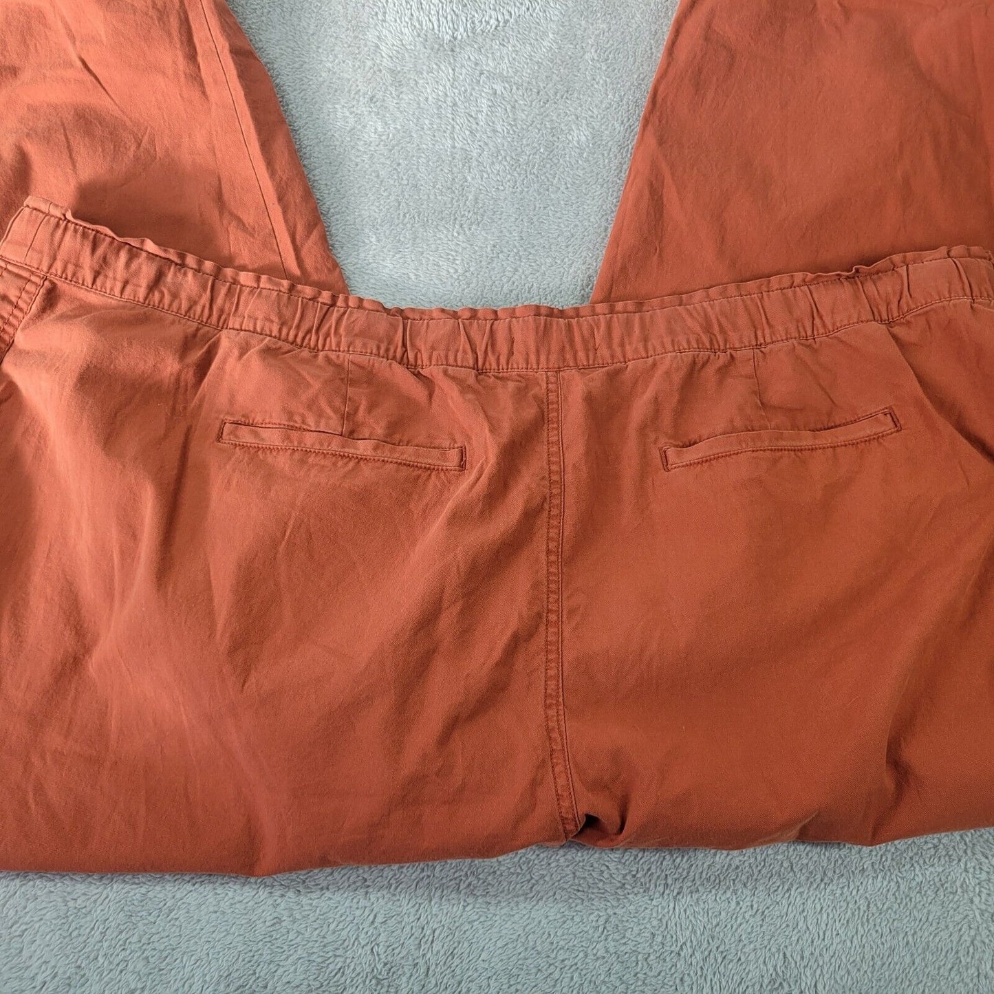 Sonoma Womens Pants 3X Plus Paper Bag Drawsting Pull On Crop Brown Cotton Blend