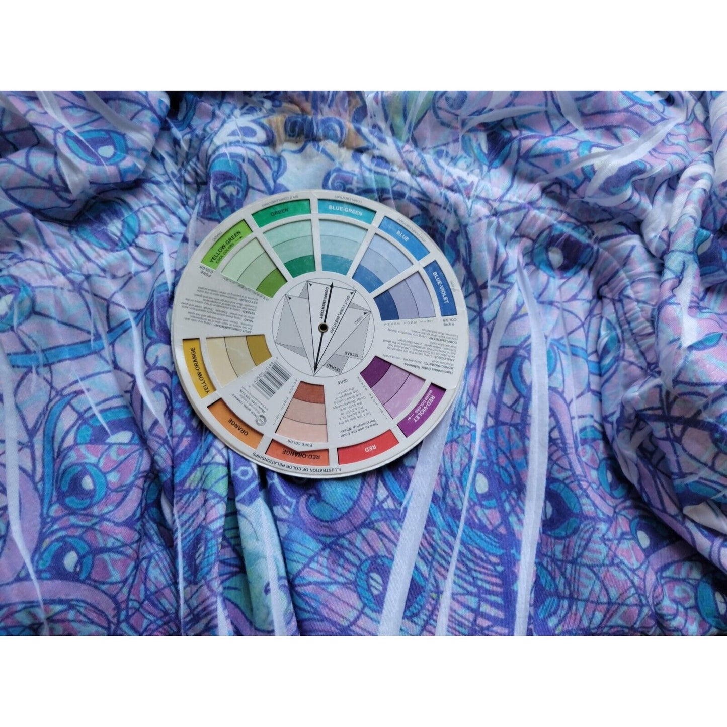 Catalina Womens Swim Coverup 1X Plus Batwing Sleeve Sublimation Blue Geometric