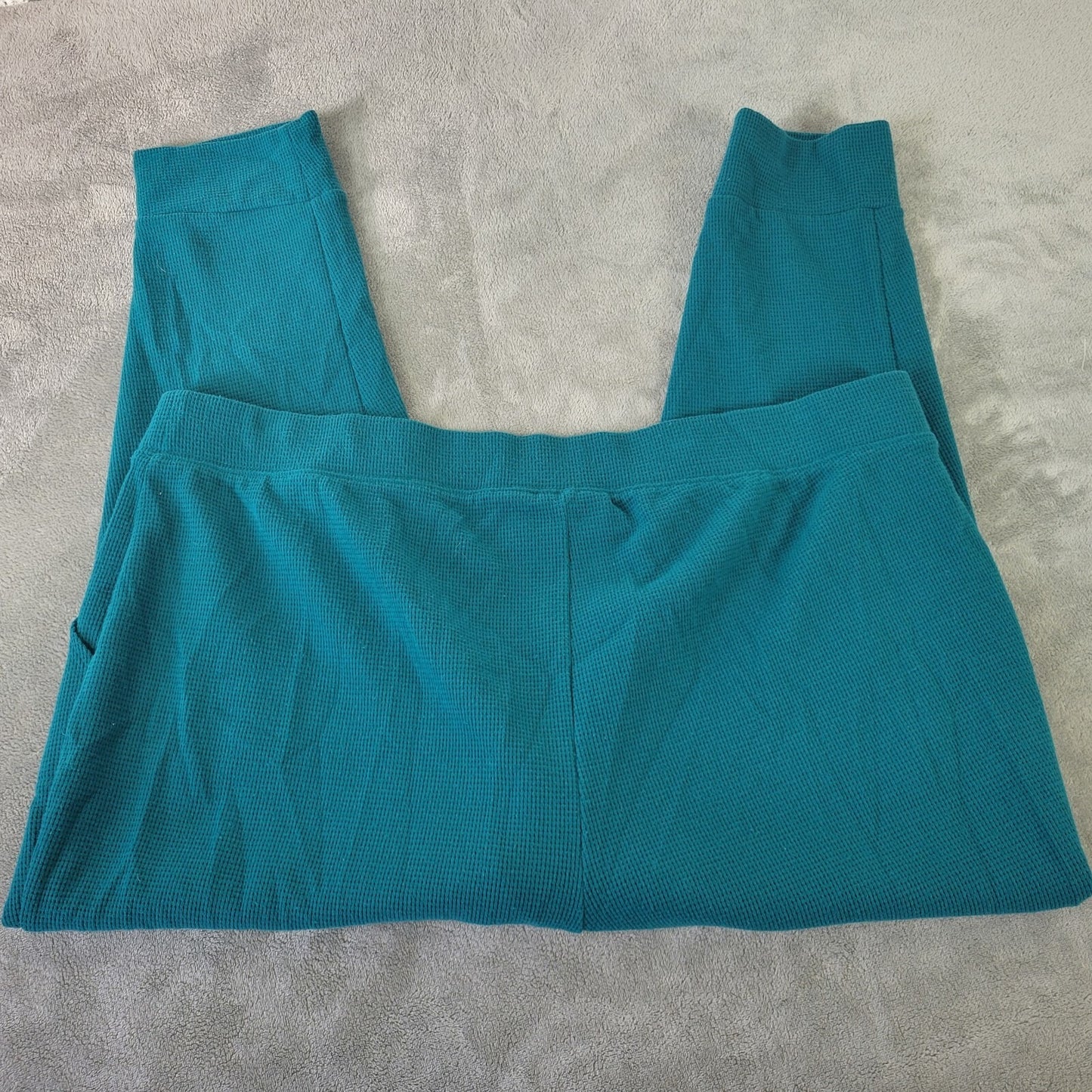 Denim Co Womens Pants 2XP Petite Plus Pull On Green Poly Blend Pockets Jogger