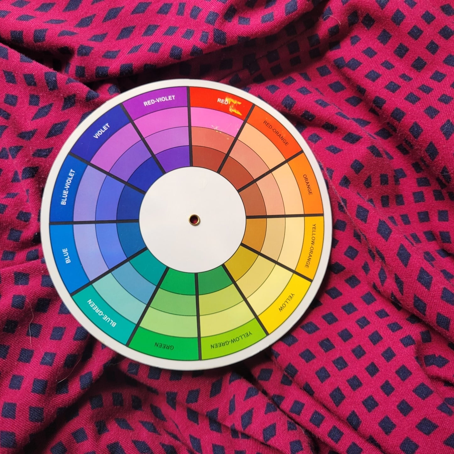 Lularoe Womens Dress XL Fit Flare Burgundy Blue Diamonds Poly Blend Casual Comfy