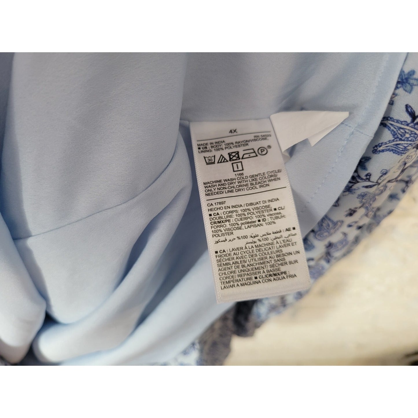 Old Navy Womens Dress 4X Plus On Off Shoulder Fit Flare Casual Blue Paisley