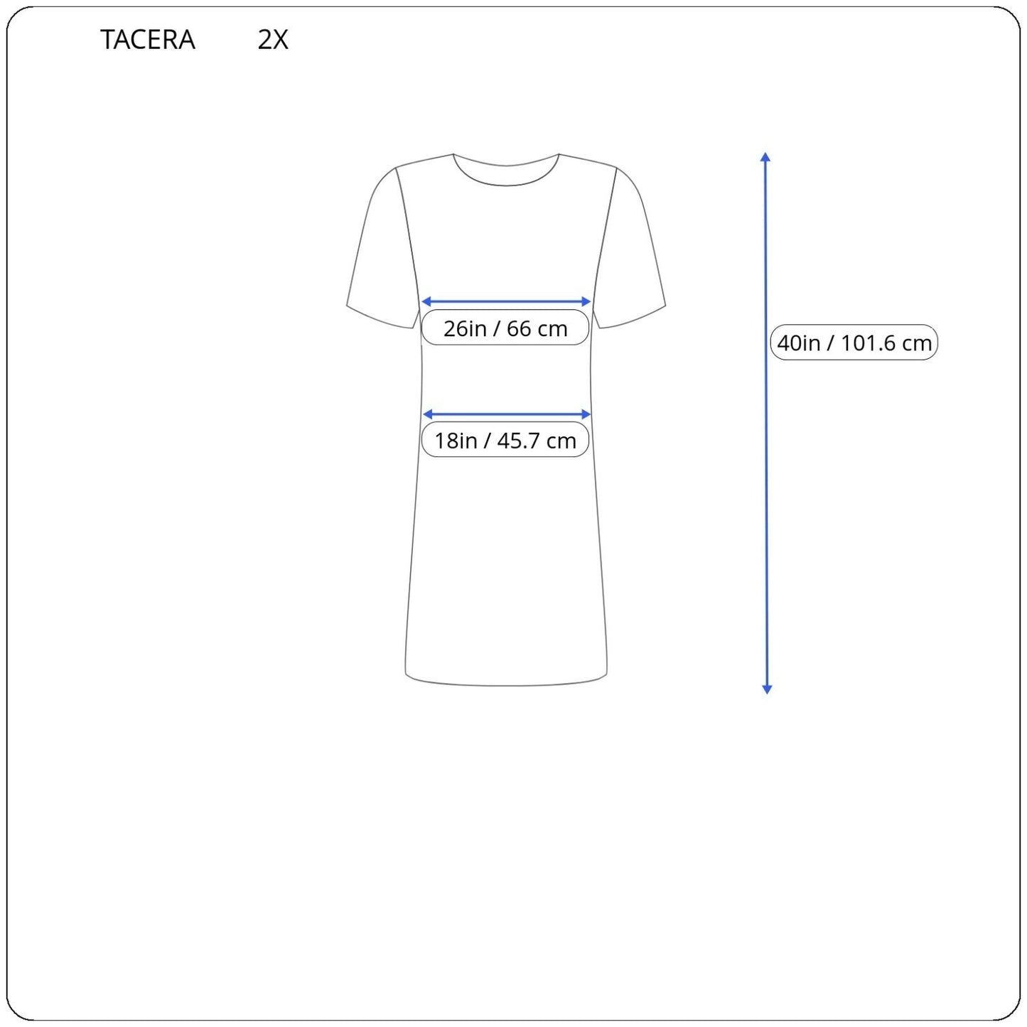 Tacera Women Dress 2X Plus Blue Watercolor Drawstring Pockets Poly Blend Comfy