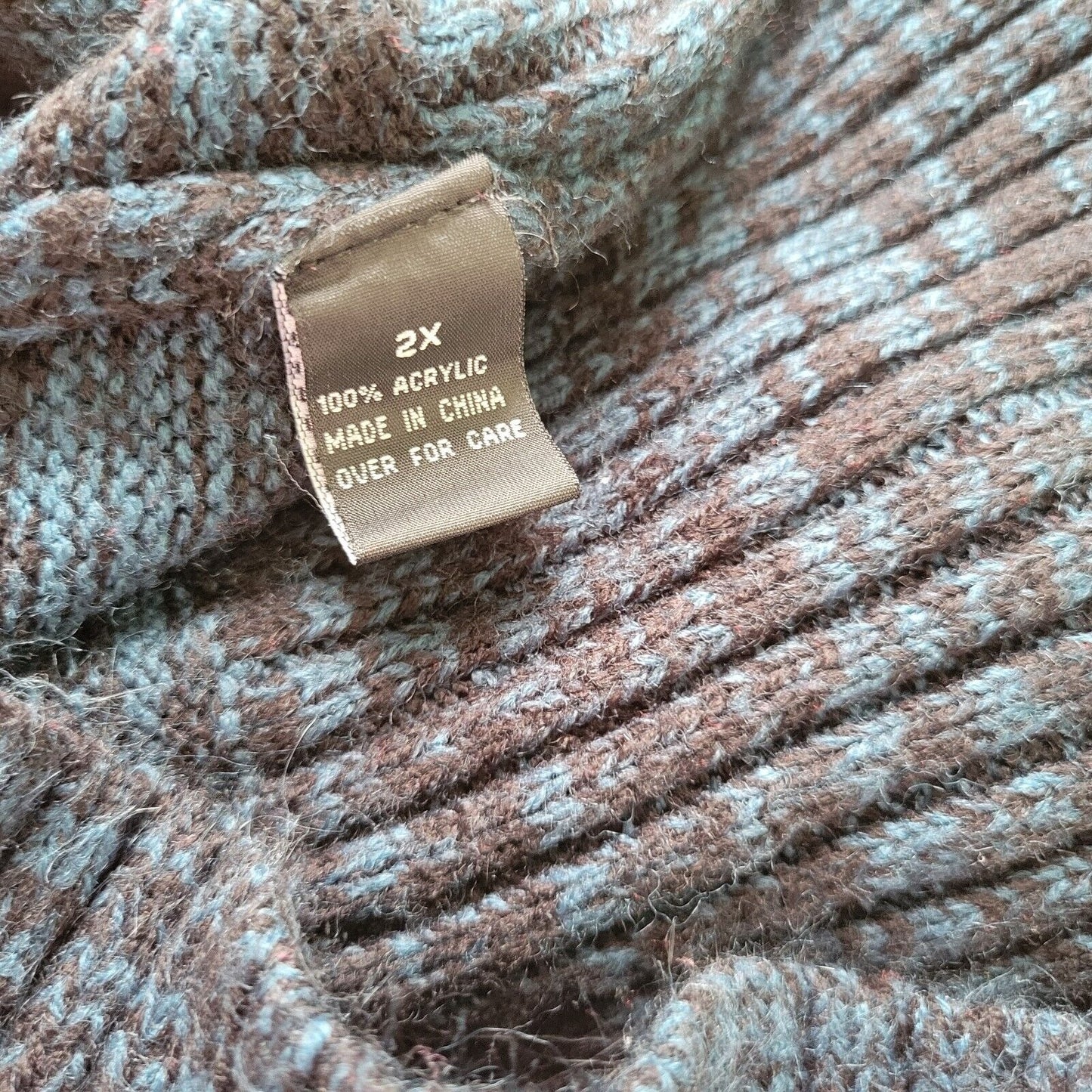 Alyx Womens Sweater 2X Plus Cowl Neck Blue Marled Speckle Acrylic Soft Office