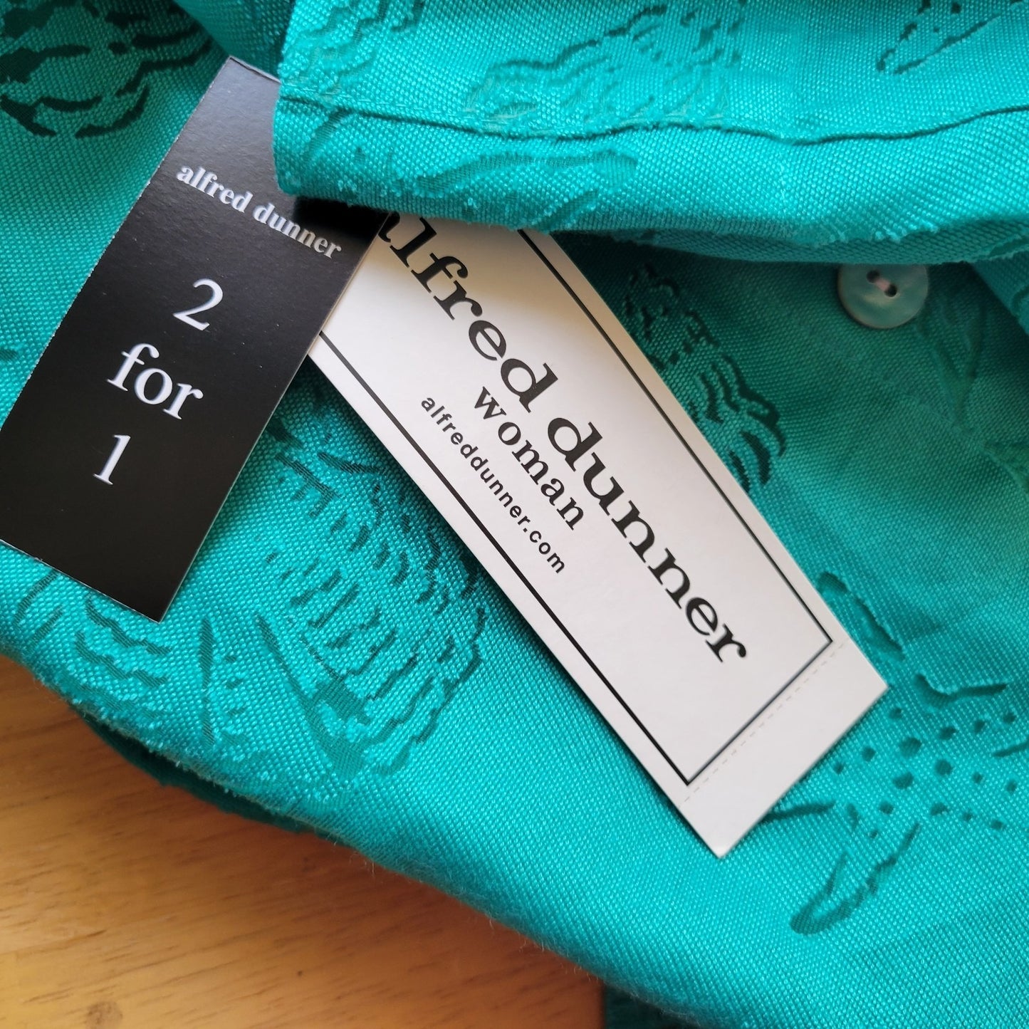 Alfred Dunner Womens Top 2X Plus 3/4 Sleeve with Tank Eyelet Lightweight Studded