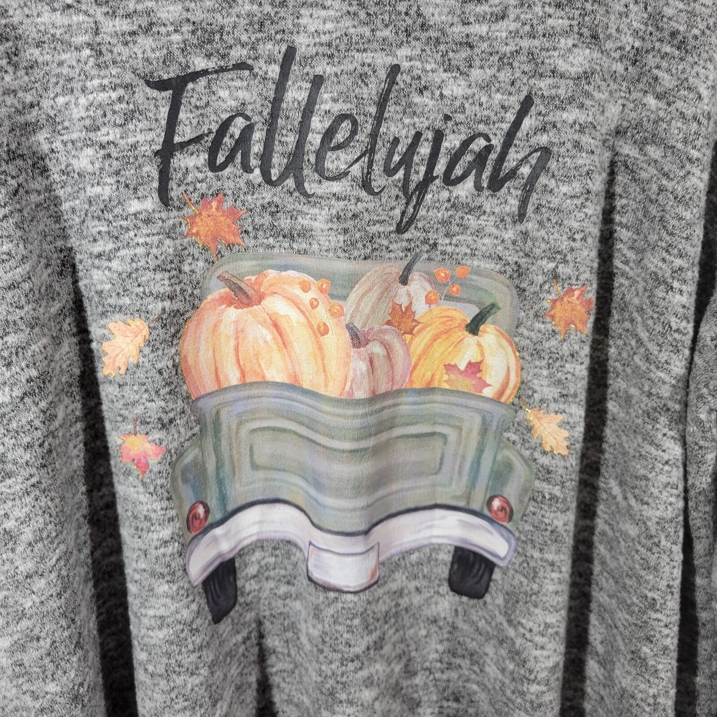 Cato Est 1946 Womens Top 18W 20W Plus Fallelujah Pumpkins Autumn Glitter Soft