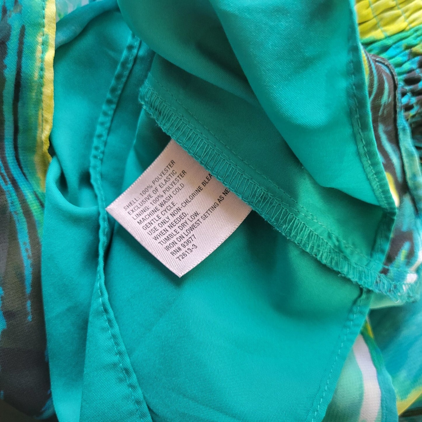 Worthington Womens Top Extra Large Peplum Green Watercolor Button Lightweight