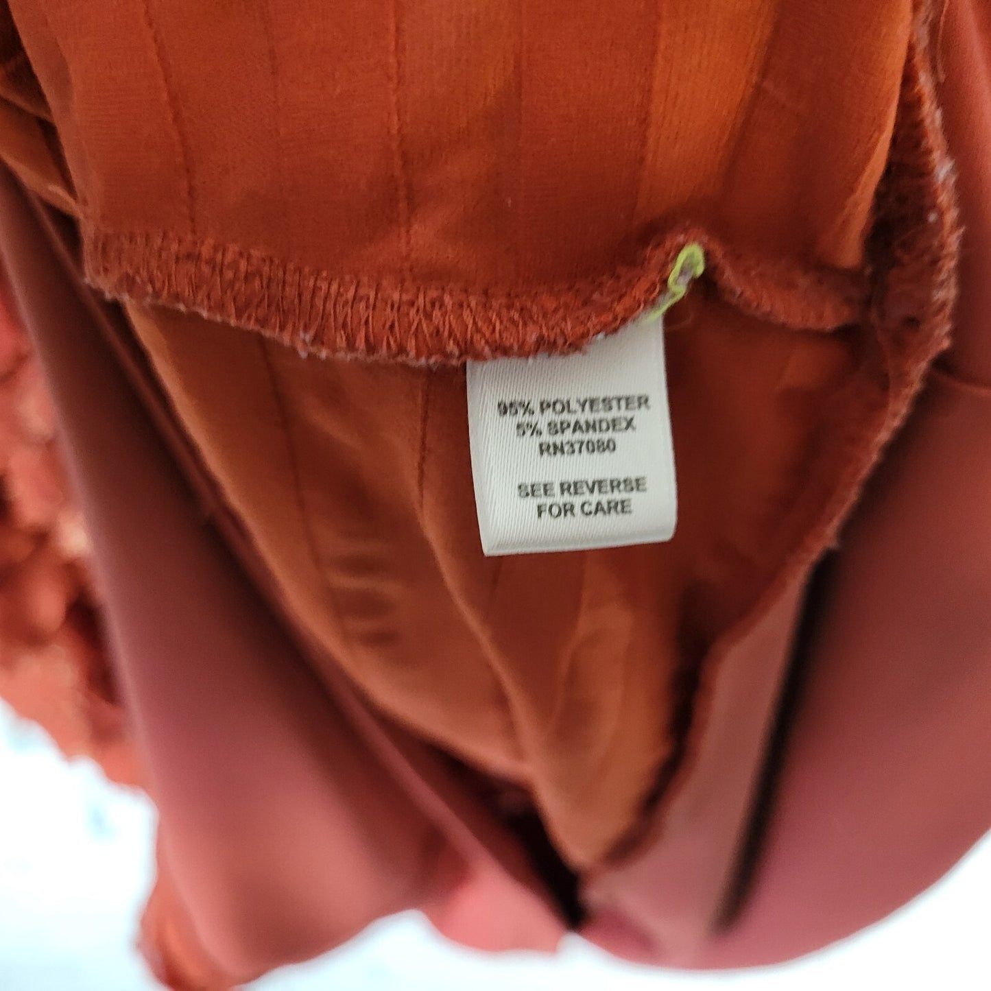 Cato Women Top 26W 28W Plus Short Sleeve Burnt Orange Poly Blend Glitter Tiered