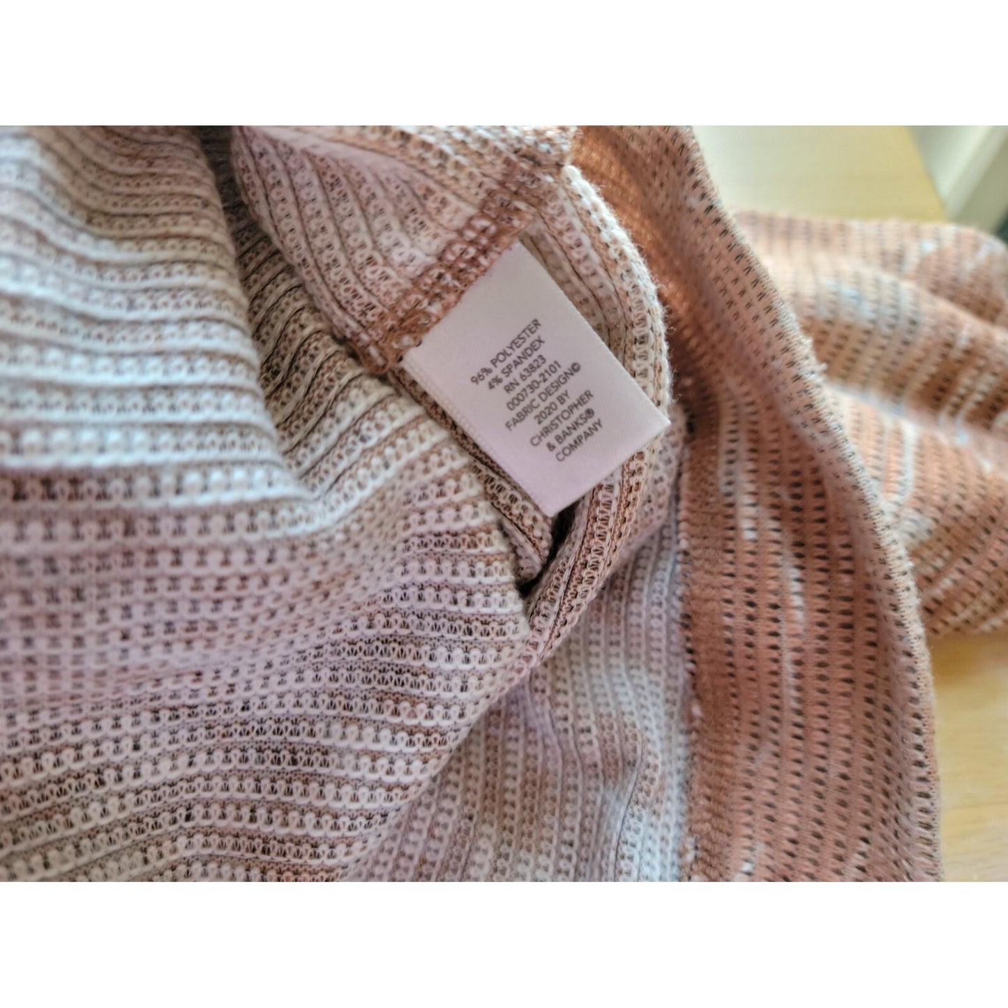 CJ Banks Womens Top 3X Plus 3/4 Raglan Sleeve Knit Brown Mesh Lightweight Pullover