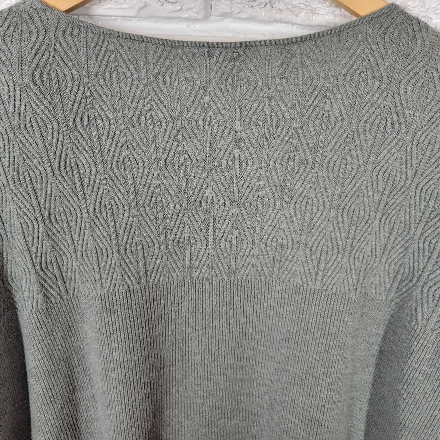 Talbots Womens Sweater 3X Plus Long Sleeve Gray Cotton Blend Casual Pullover