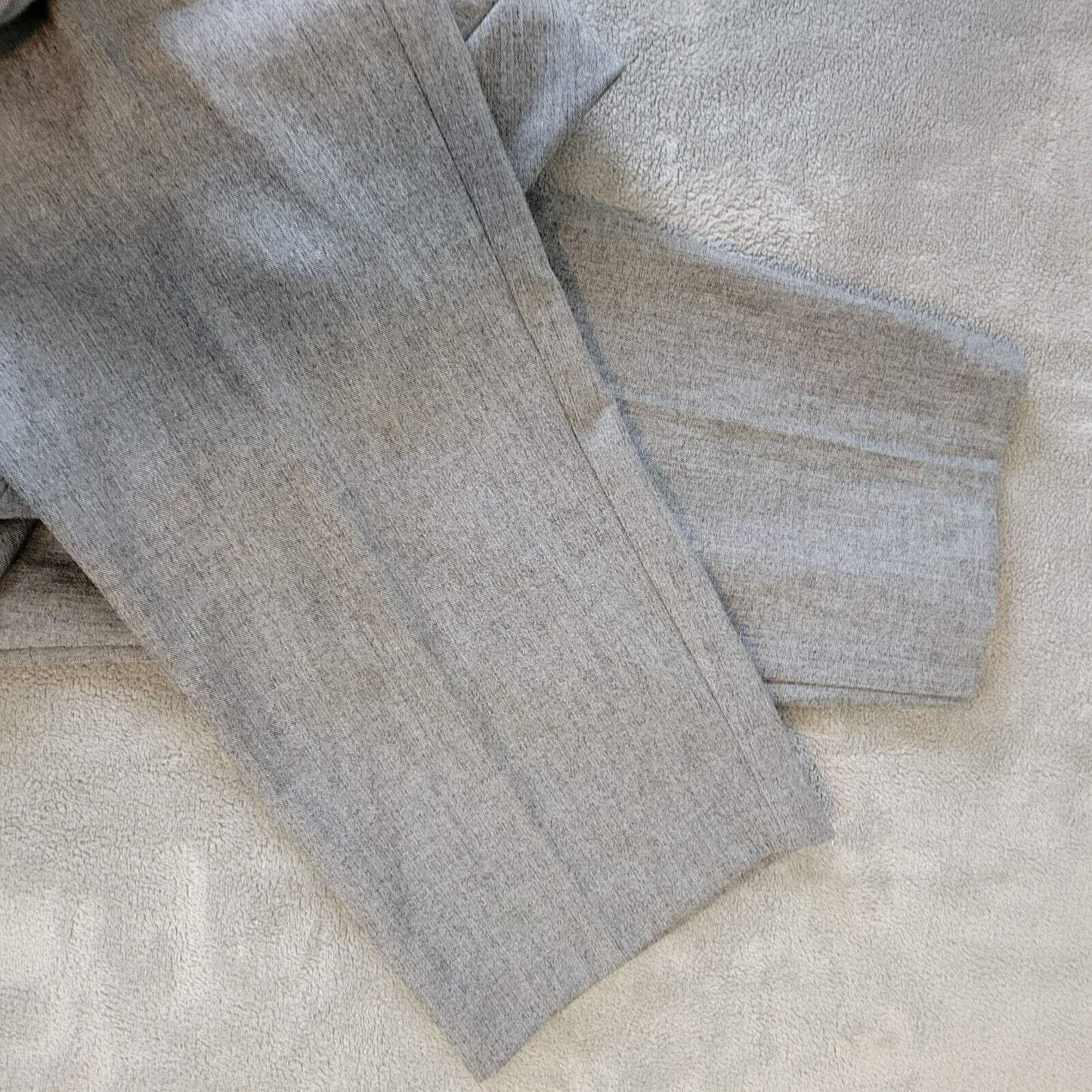 Investments Womens Pants 20WR Plus Pull On Straight Leg Gray Poly Blend Office