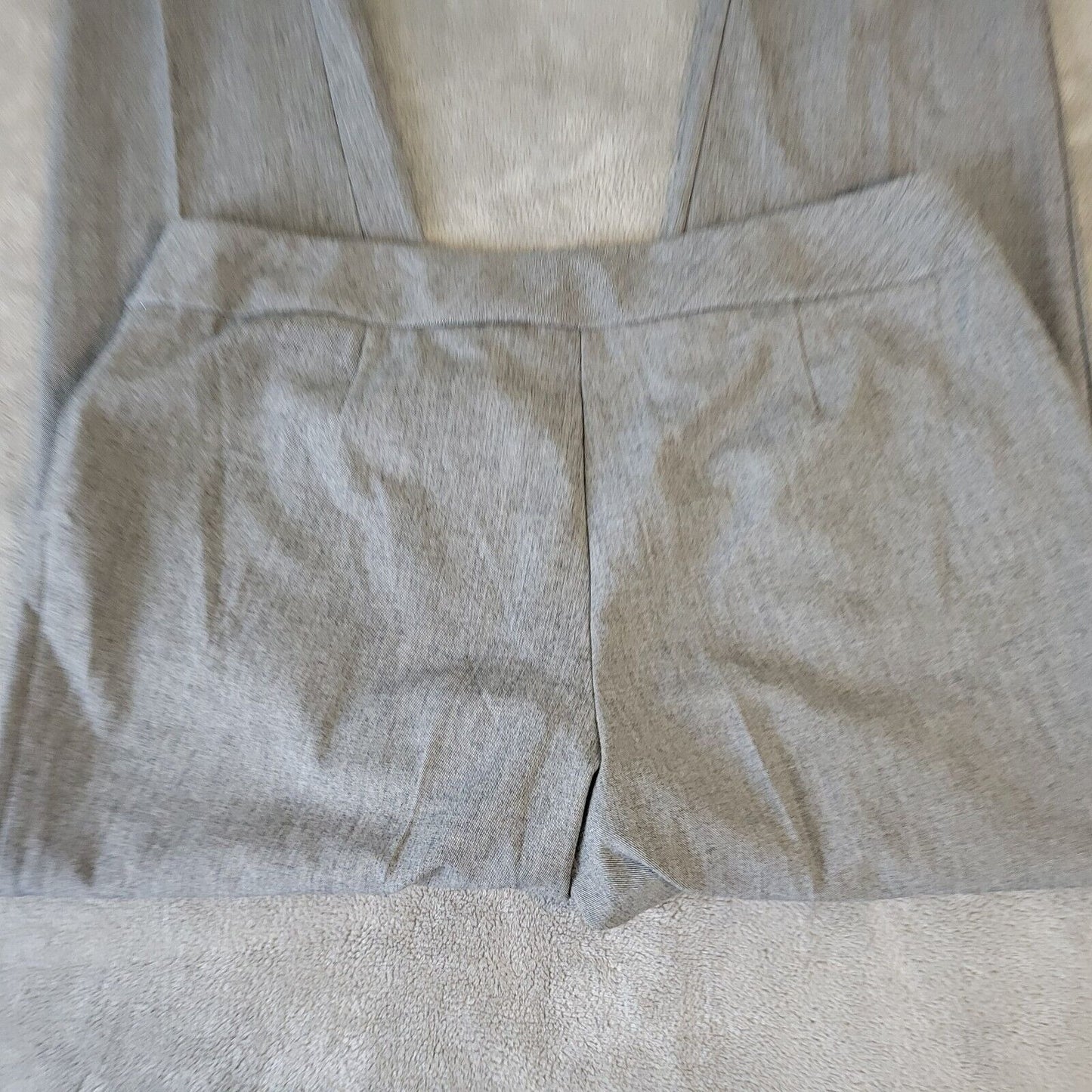 Investments Womens Pants 20WR Plus Pull On Straight Leg Gray Poly Blend Office