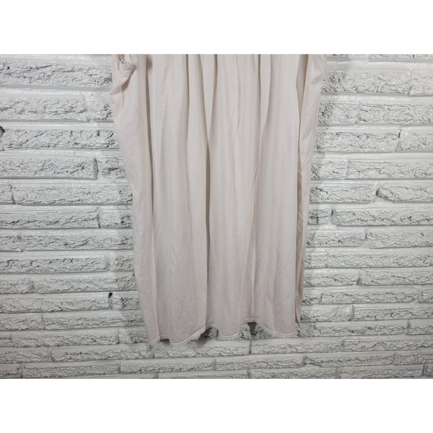 Miss Elaine Womens Robe 1X Plus White Embroider Cinched Lounge Lace Trim