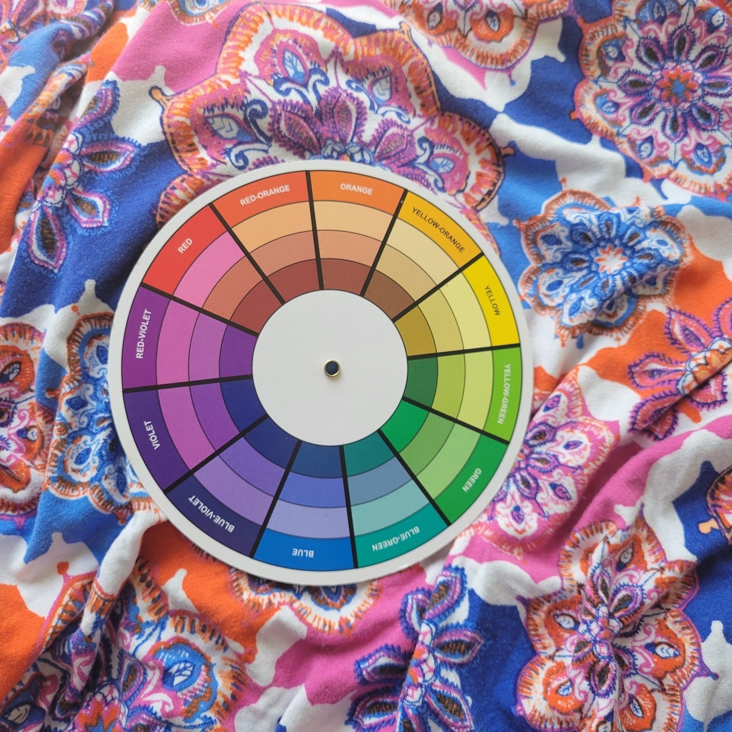 Ruby Rd Womens Top 2X Plus Tunic 3/4 Sleeve Pink Blue Geometric Rayon Comfy