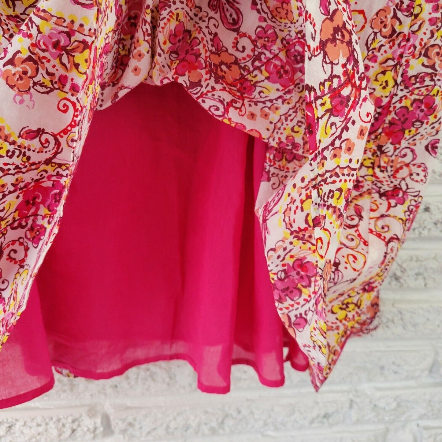 Fashion Bug Women Skirt 1X ALine Mini Pink Floral Lined Pull On Comfy Casual