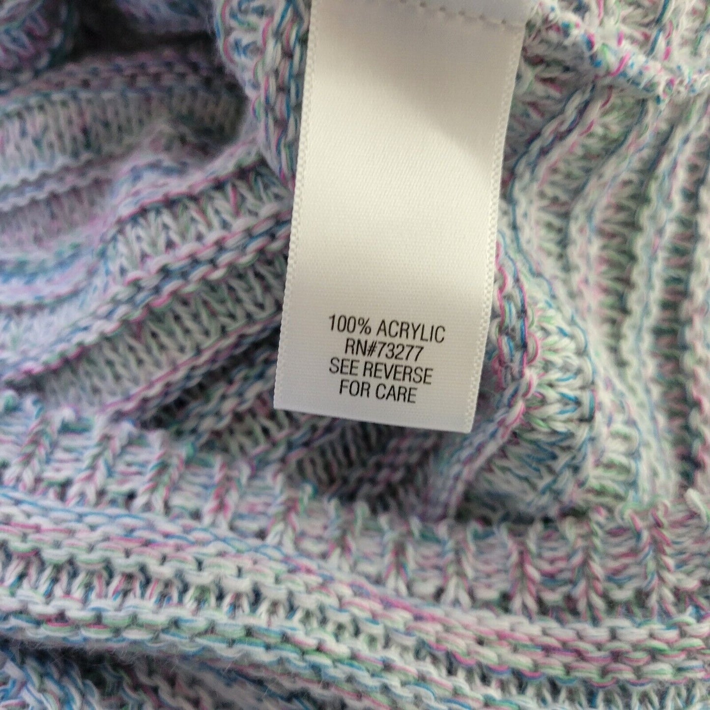 Croft Barrow Womens Sweater Extra Large Blue Marled Soft Acrylic Career Casual