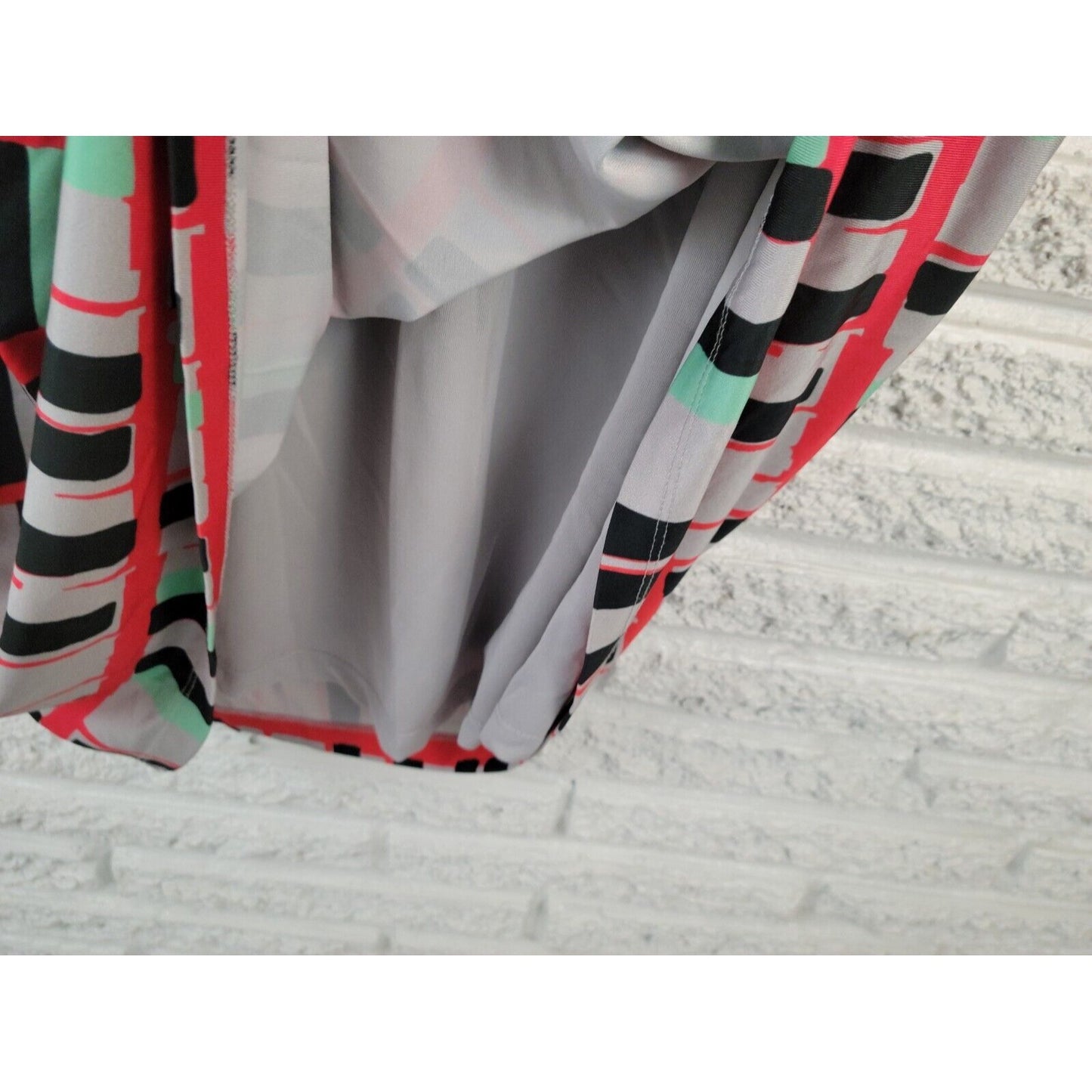 Triste Womens Dress 1X Plus Shirt Mini Pullover Lined 3/4 Sleeve Geometric