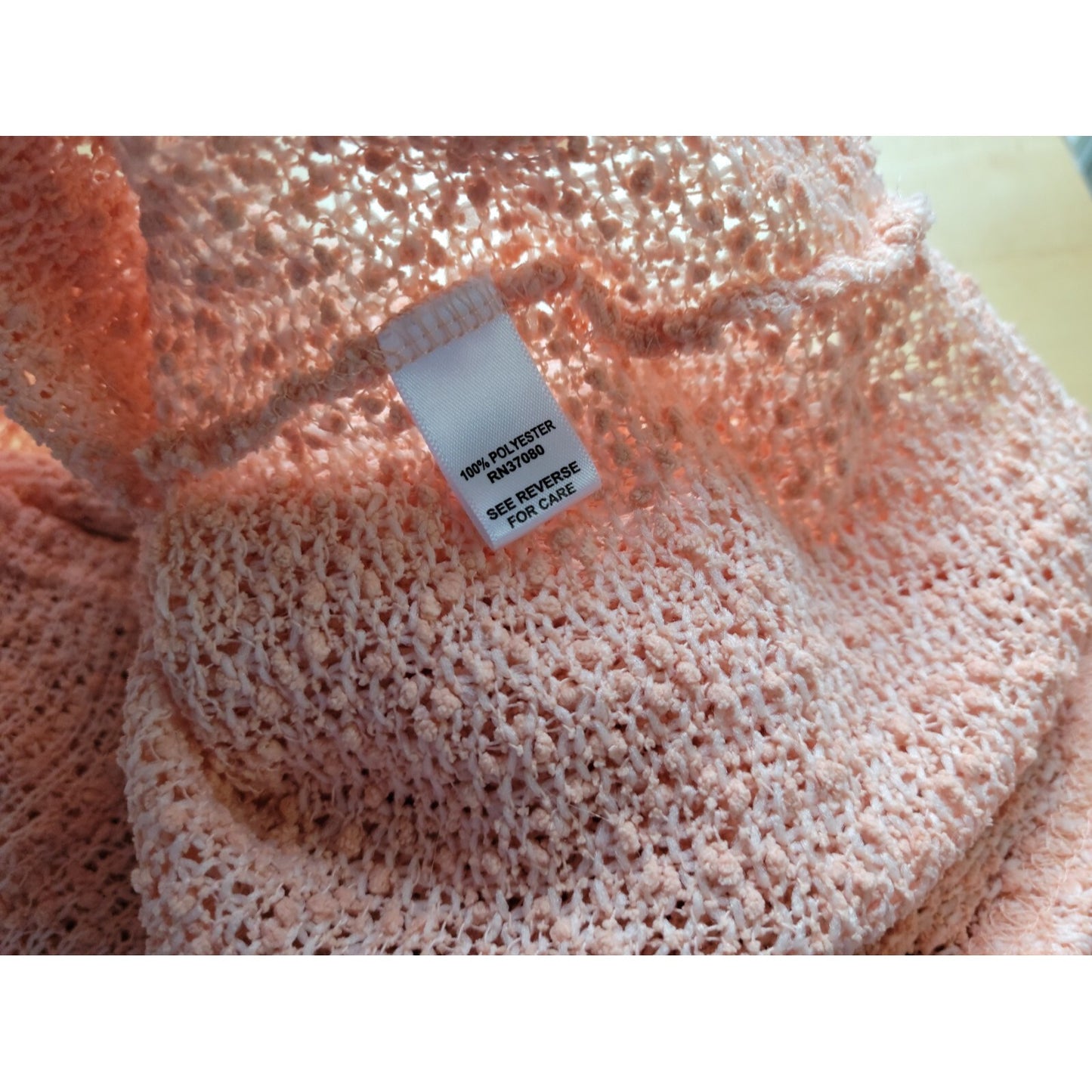 Cato Womens Sweater 22W 24W Plus Short Sleeve Open Knit Orange Asymmetric