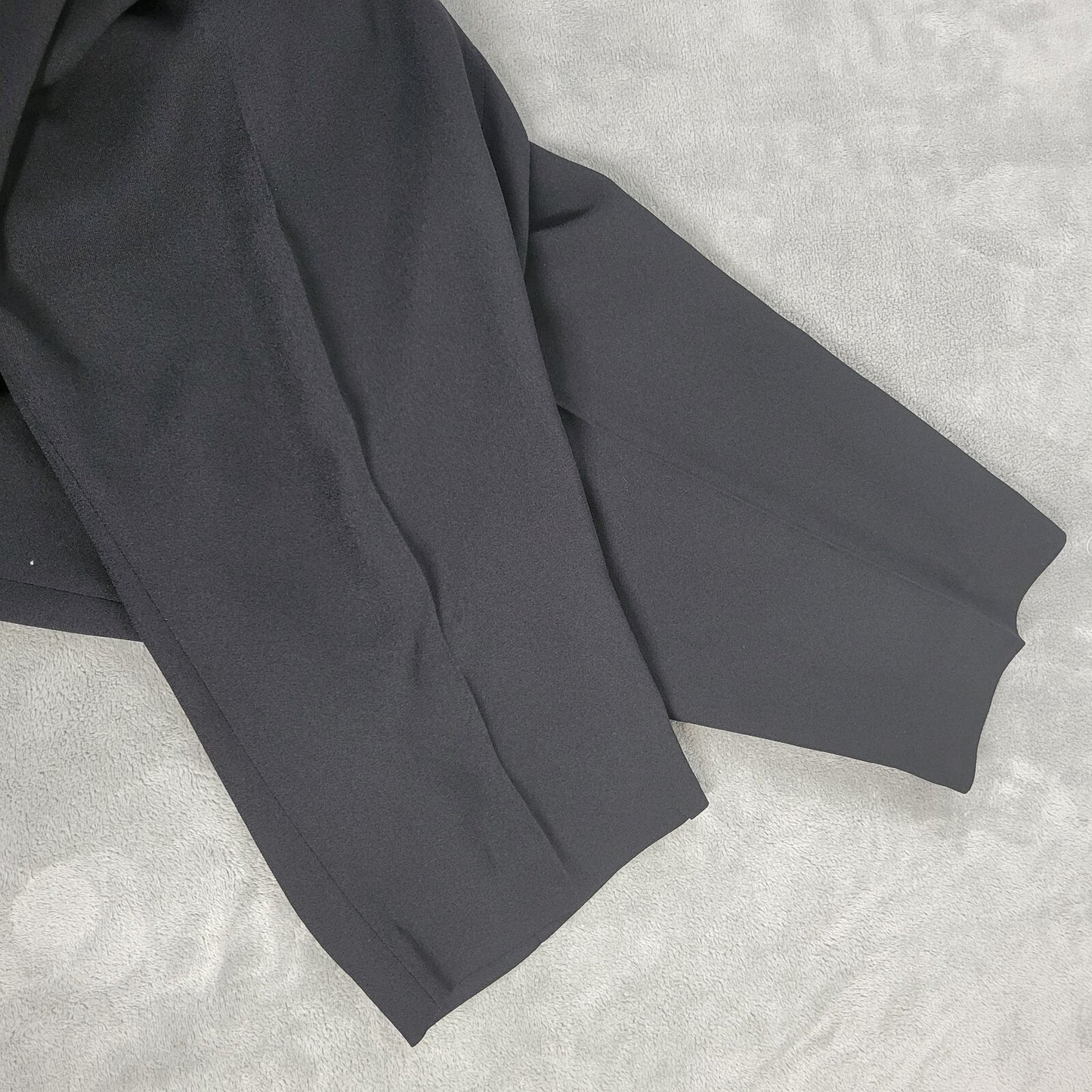 Dress Barn Womens Pants 20W Plus Capri Black Lined Pleated Office Casual Zip Fly