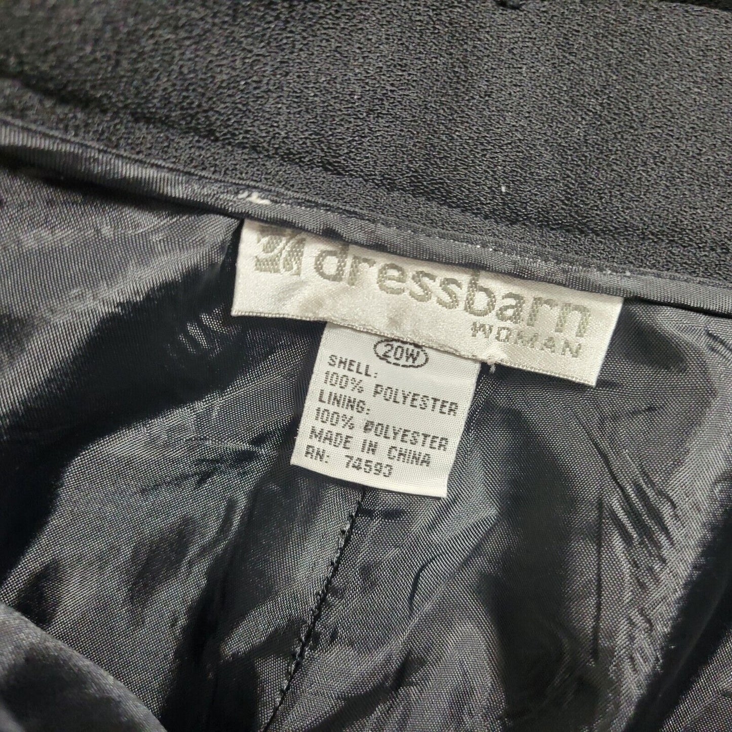 Dress Barn Womens Pants 20W Plus Capri Black Lined Pleated Office Casual Zip Fly