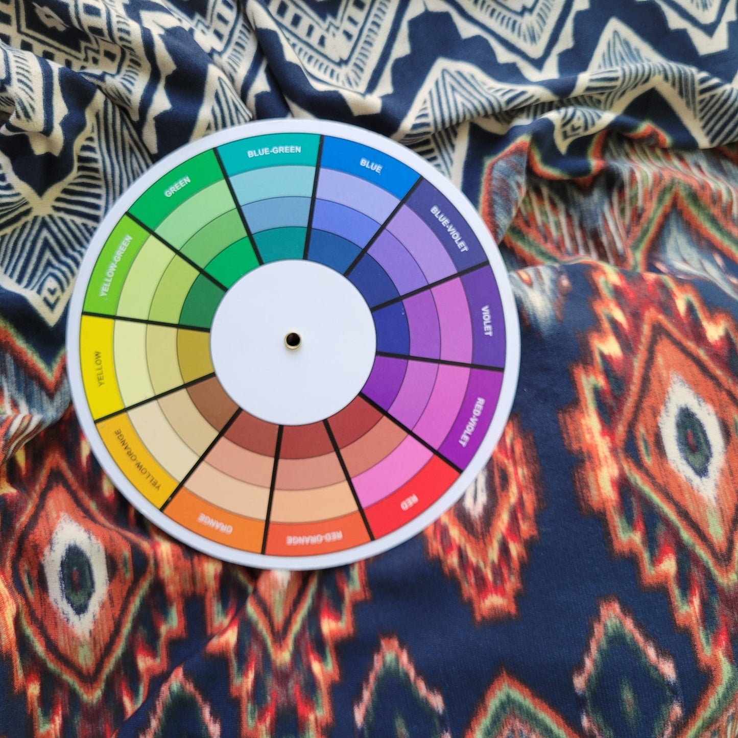 R&K Womens Dress 24W Plus 3/4 Sheer Chiffon Sleeve Blue Geometric Cold Shoulder