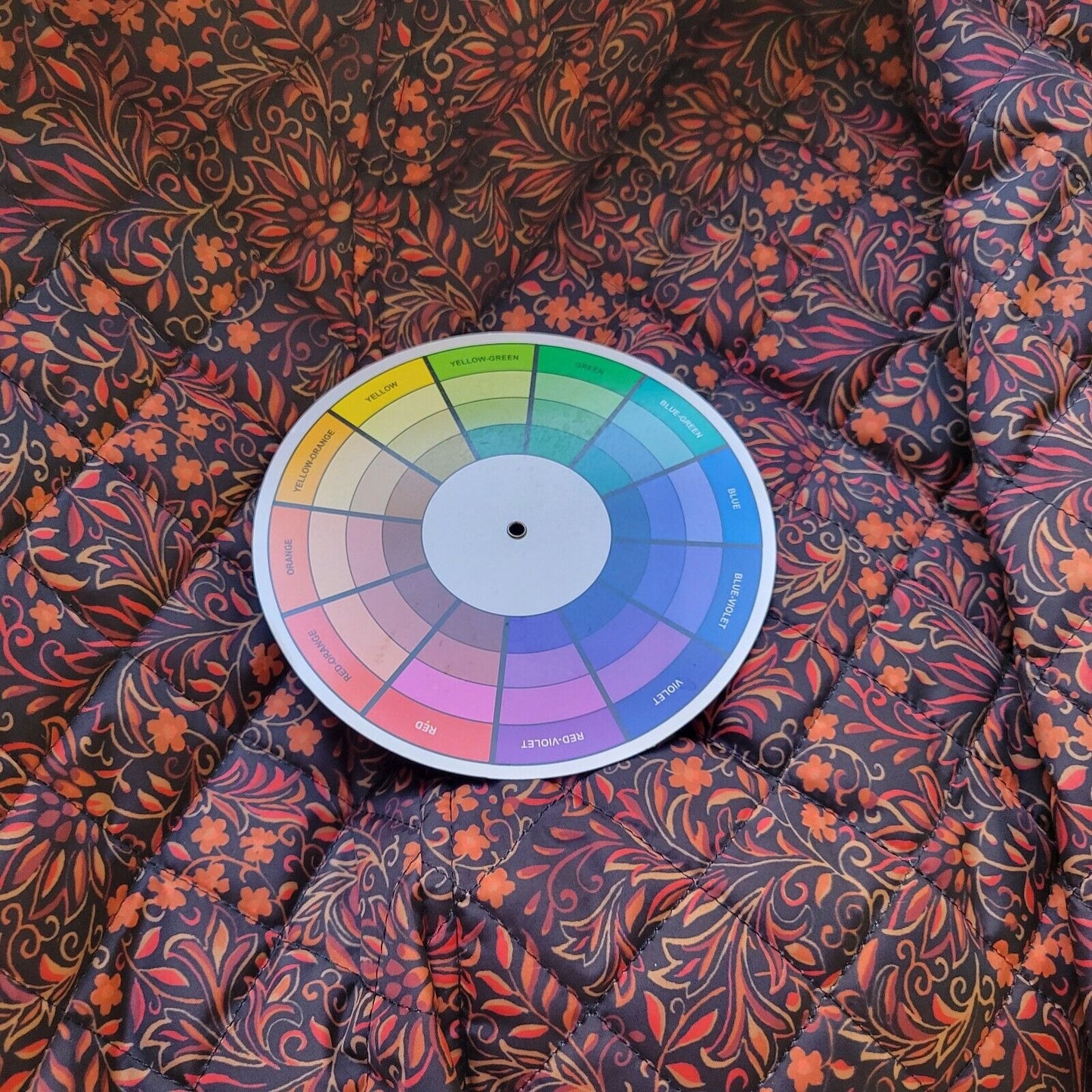 Croft Barrow Womens Jacket 3X Plus Quilted Orange Black Floral Pockets Lined