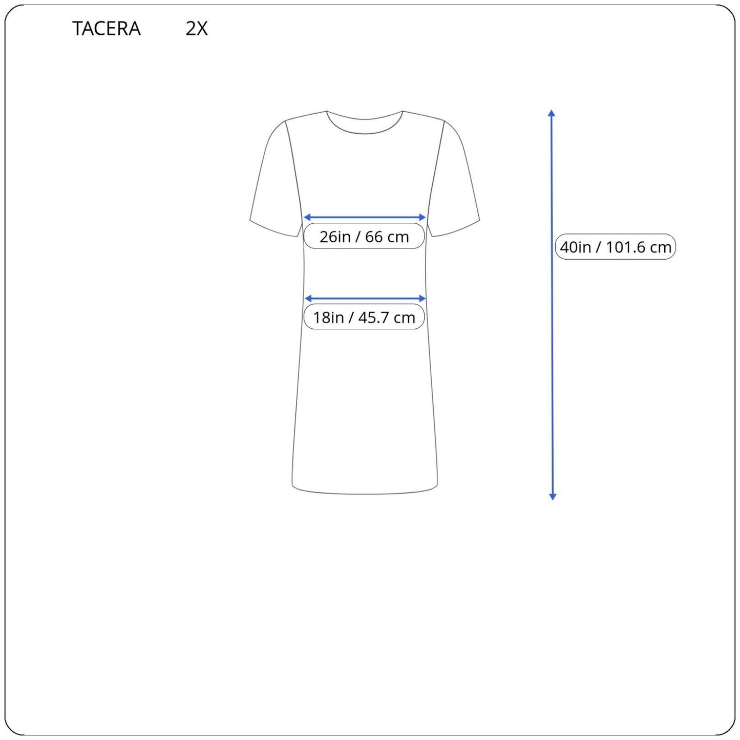 Tacera Women Dress 2X Blue Watercolor Drawstring Pockets Poly Blend Casual Comfy