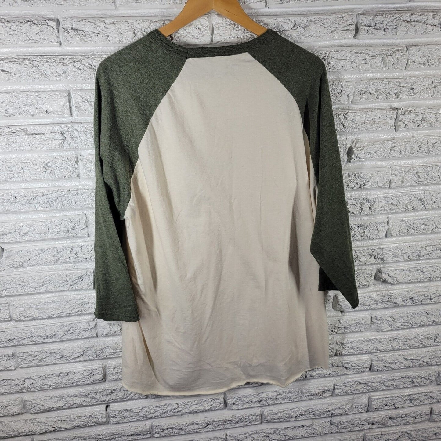 Thanksgiving Womens Top 2XL Plus Tee Raglan Sleeve Orange Green Cotton Blend