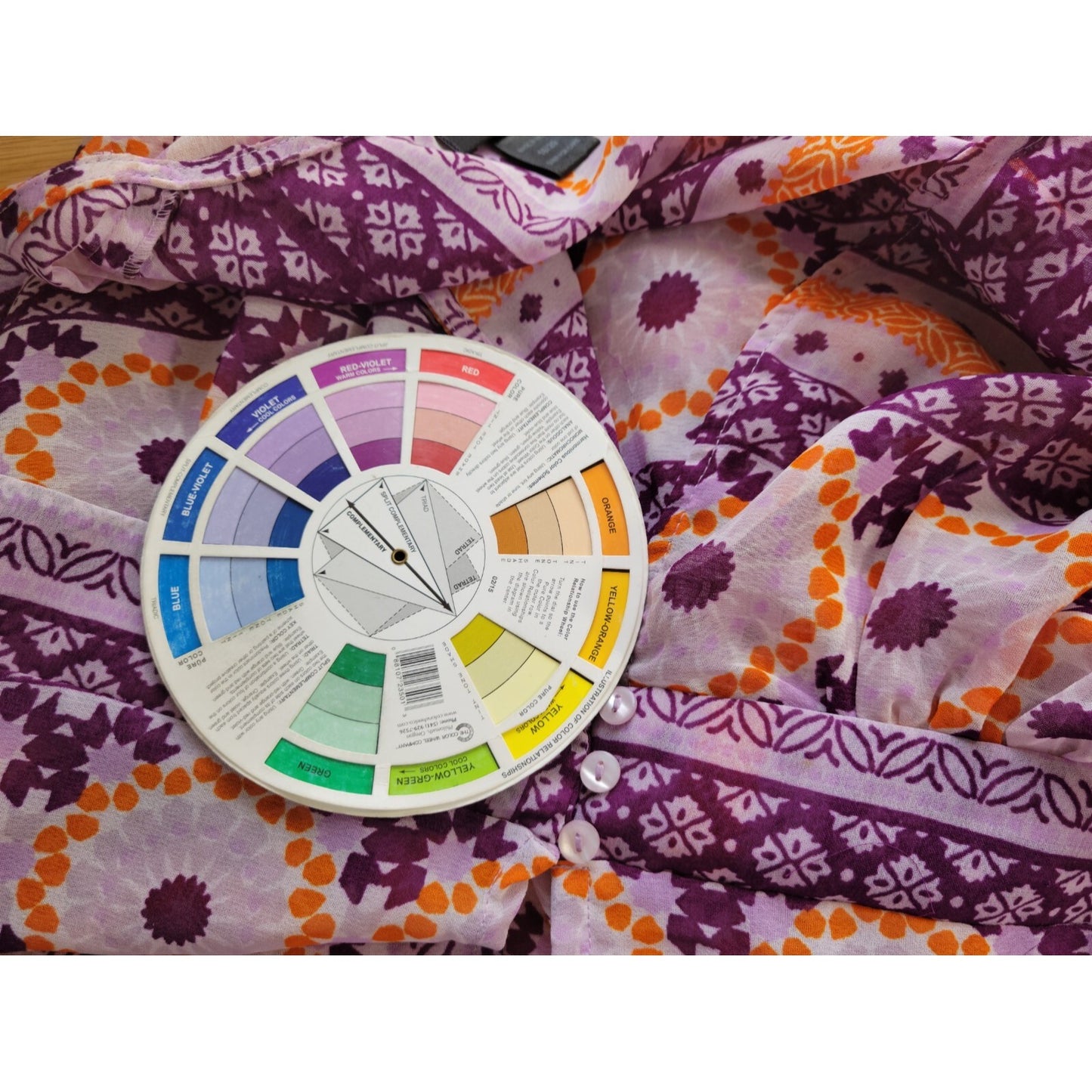 Ashley Stewart Plus Size 18/20 Swim Coverup Purple Geometric Sheer Maxi GEO308E