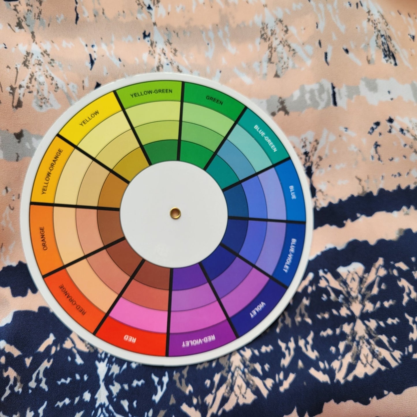 Ana Womens Top XL Tank Pink Blue Geometric Lightweight Sheer Lace Hem Comfy