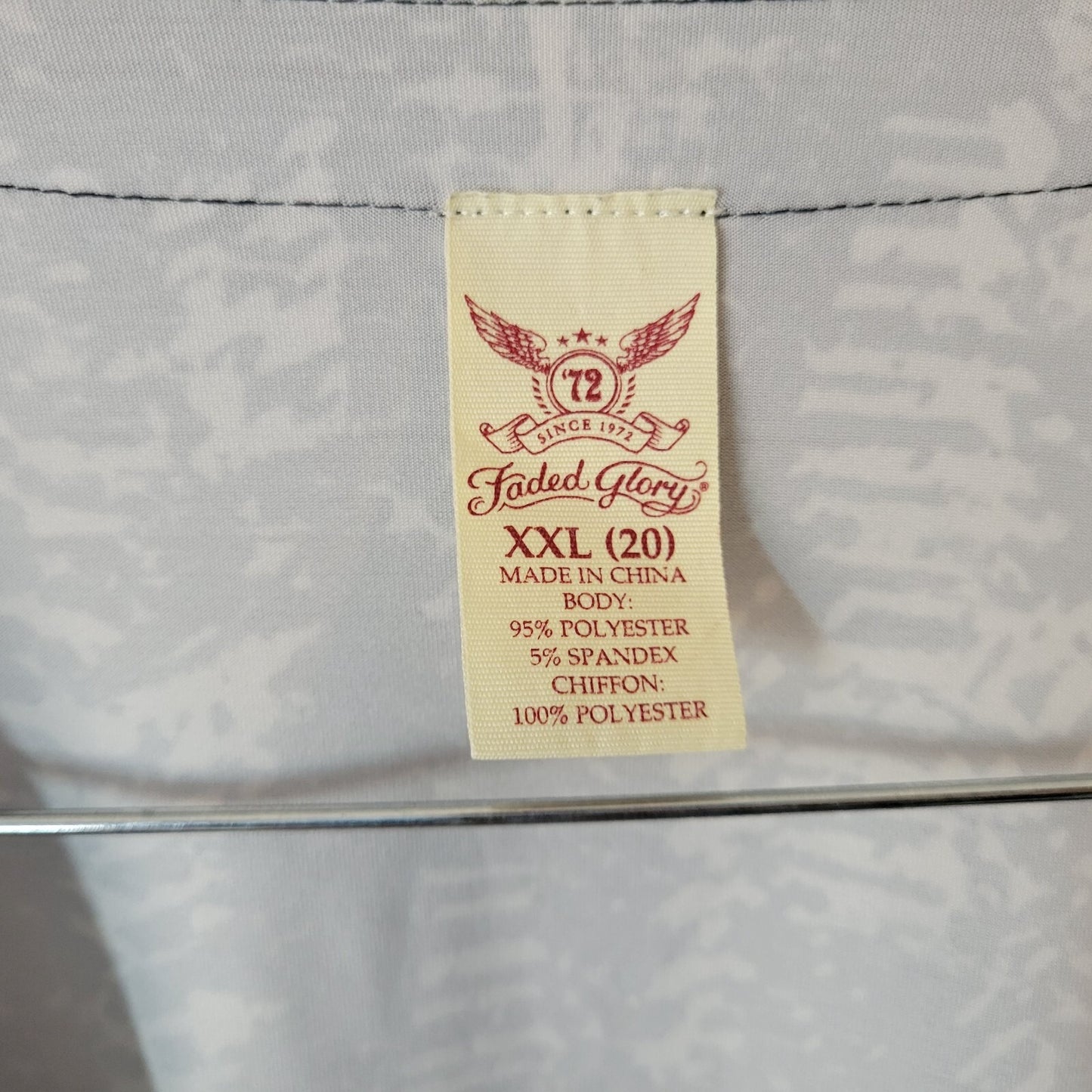 Faded Glory Womens Top XXL 20 Plus Sleeveless Chiffon Hem Black Animal Print