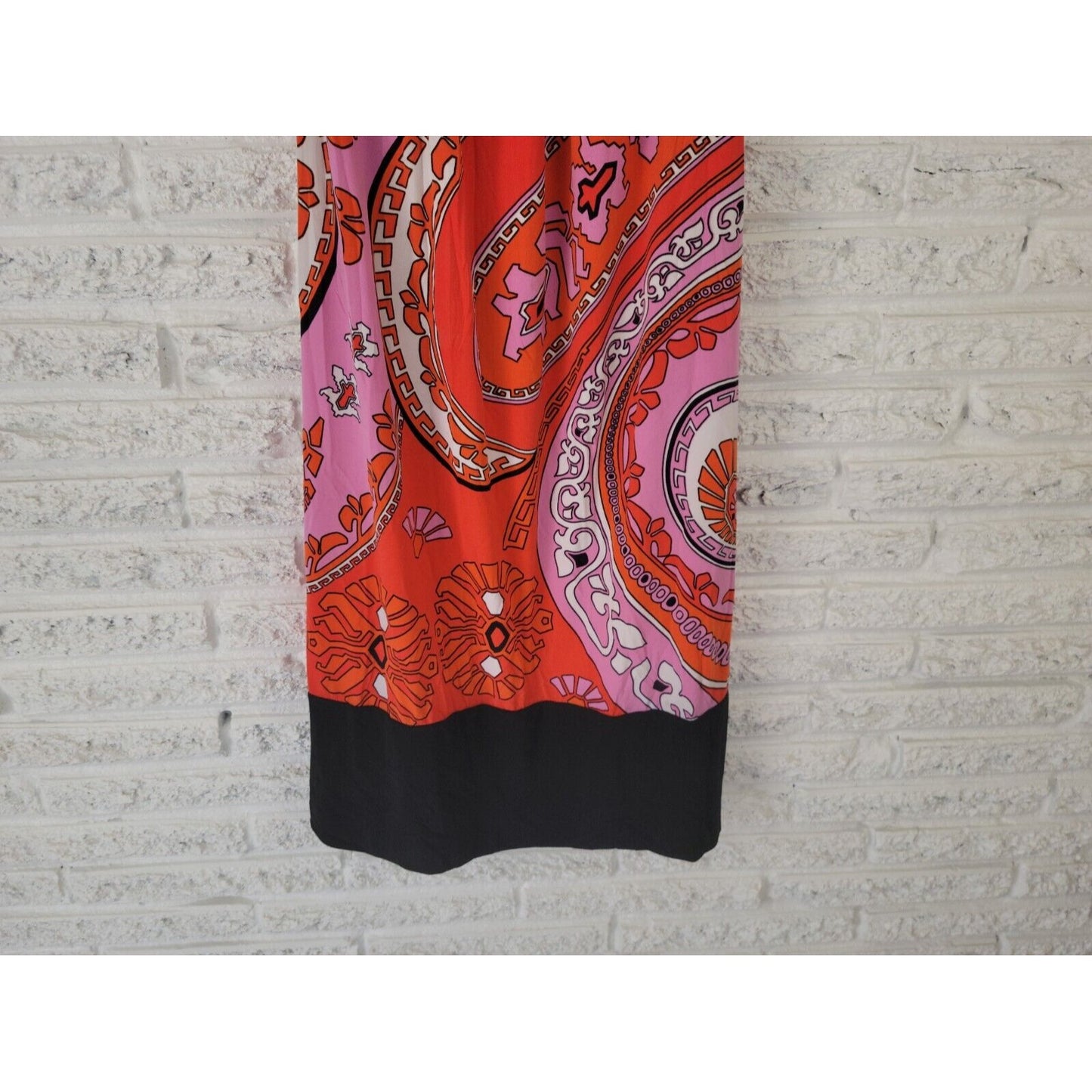 Signature Robbie Bee Women Dress 1X Tank Mini Sleeveless Studded Red Geometric