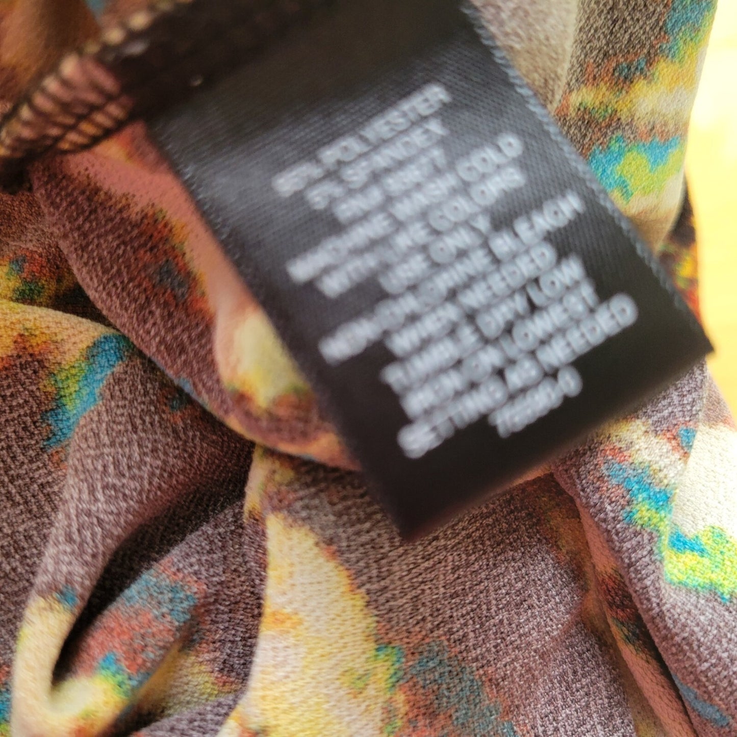 Bold Elements Womens Top Extra Large Long Sleeve Brown Yellow Animal Print