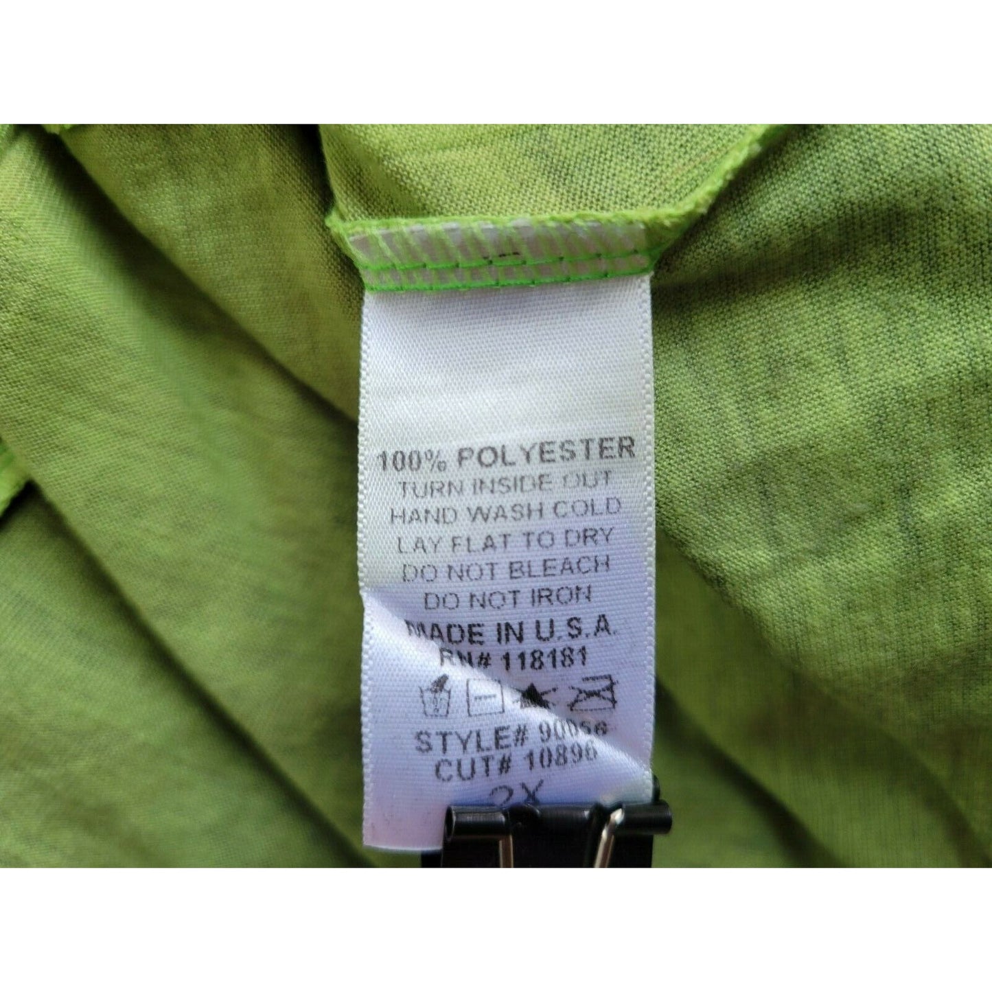 BLEU Womens Top 2X Plus 3/4 Sleeves Green Geometric Sublimation Studded Casual