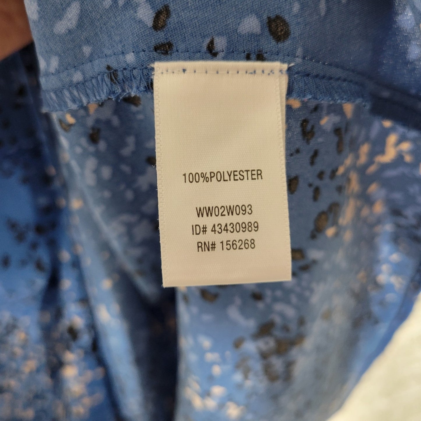 Madison Grey Womens Top XL Tank Blue Paint Splatter Polyester Lightweight Office