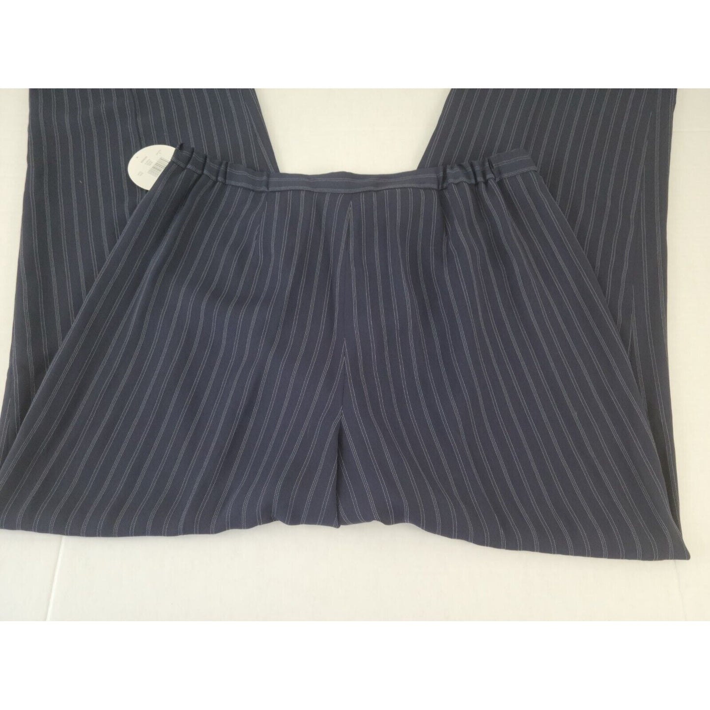 Valerie Stevens Womens Pants 16W Plus Dress Blue Slimming Stripe Comfort Waist