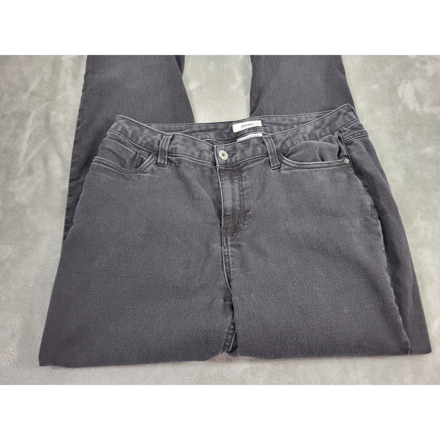 Catherines Women Jeans 0XWT Plus Skinny Jegging Black Denim Zip Fly Cotton Blend