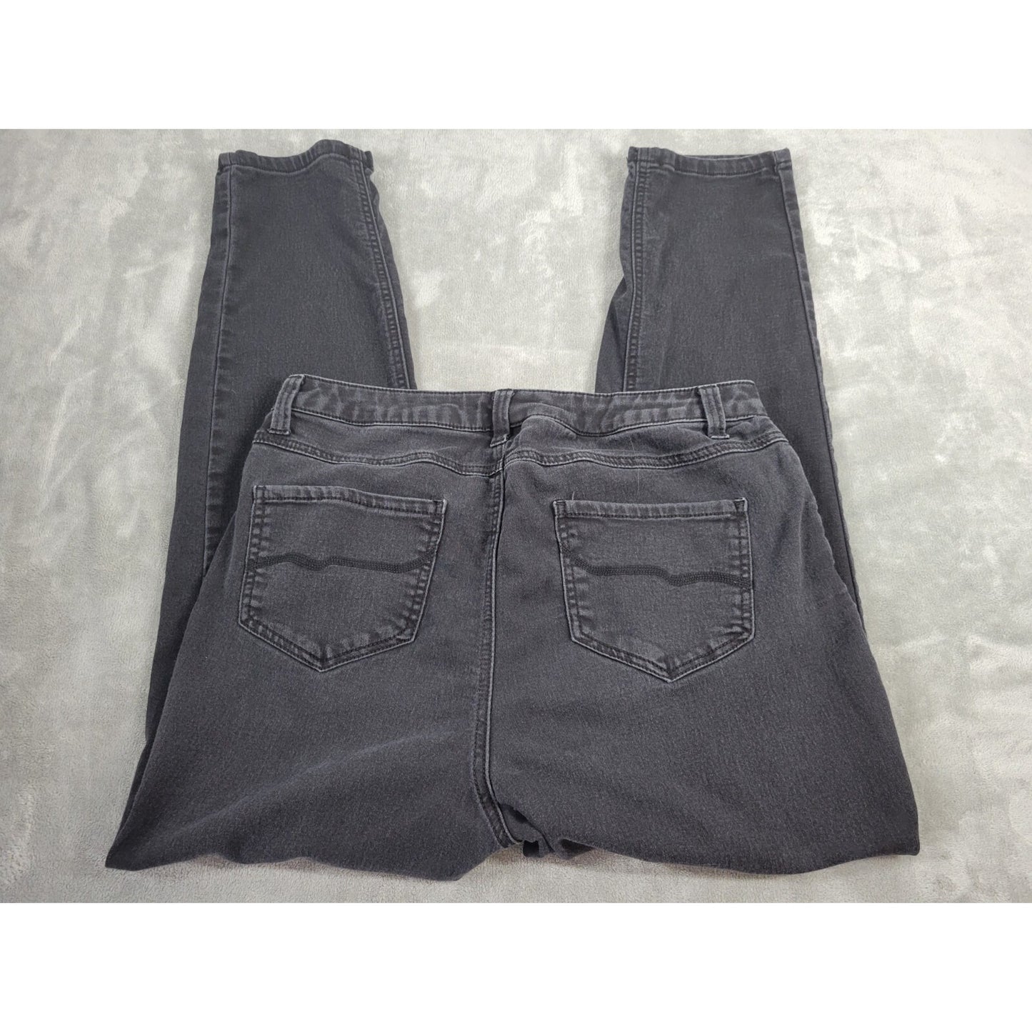 Catherines Women Jeans 0XWT Plus Skinny Jegging Black Denim Zip Fly Cotton Blend